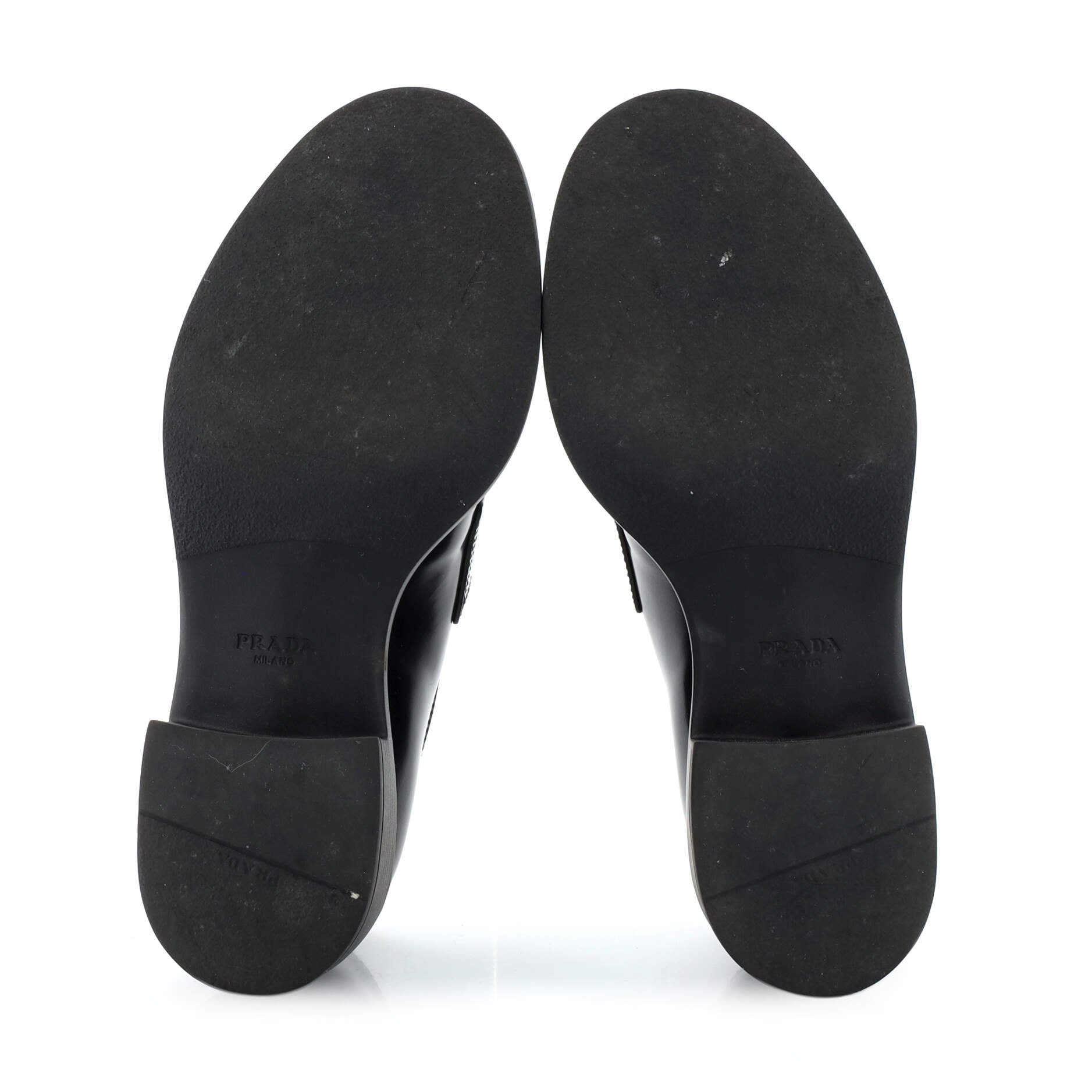 Women's Triangle Logo Loafers Spazzolato Leather
