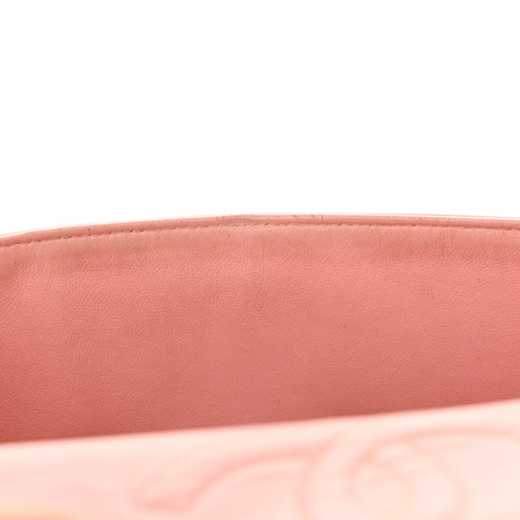 Caviar Quilted Medium Double Flap Pink