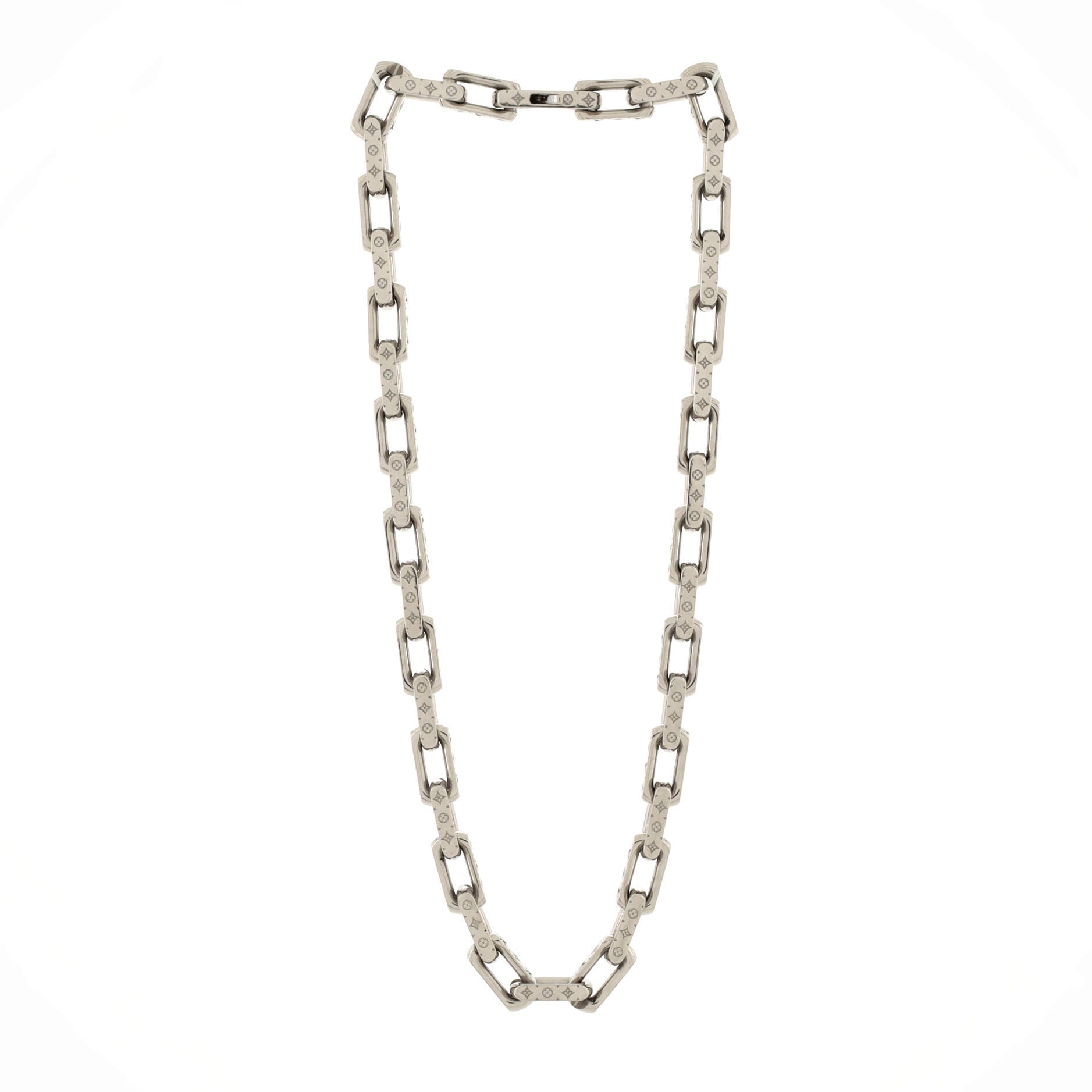 Monogram Chain Necklace Metal
