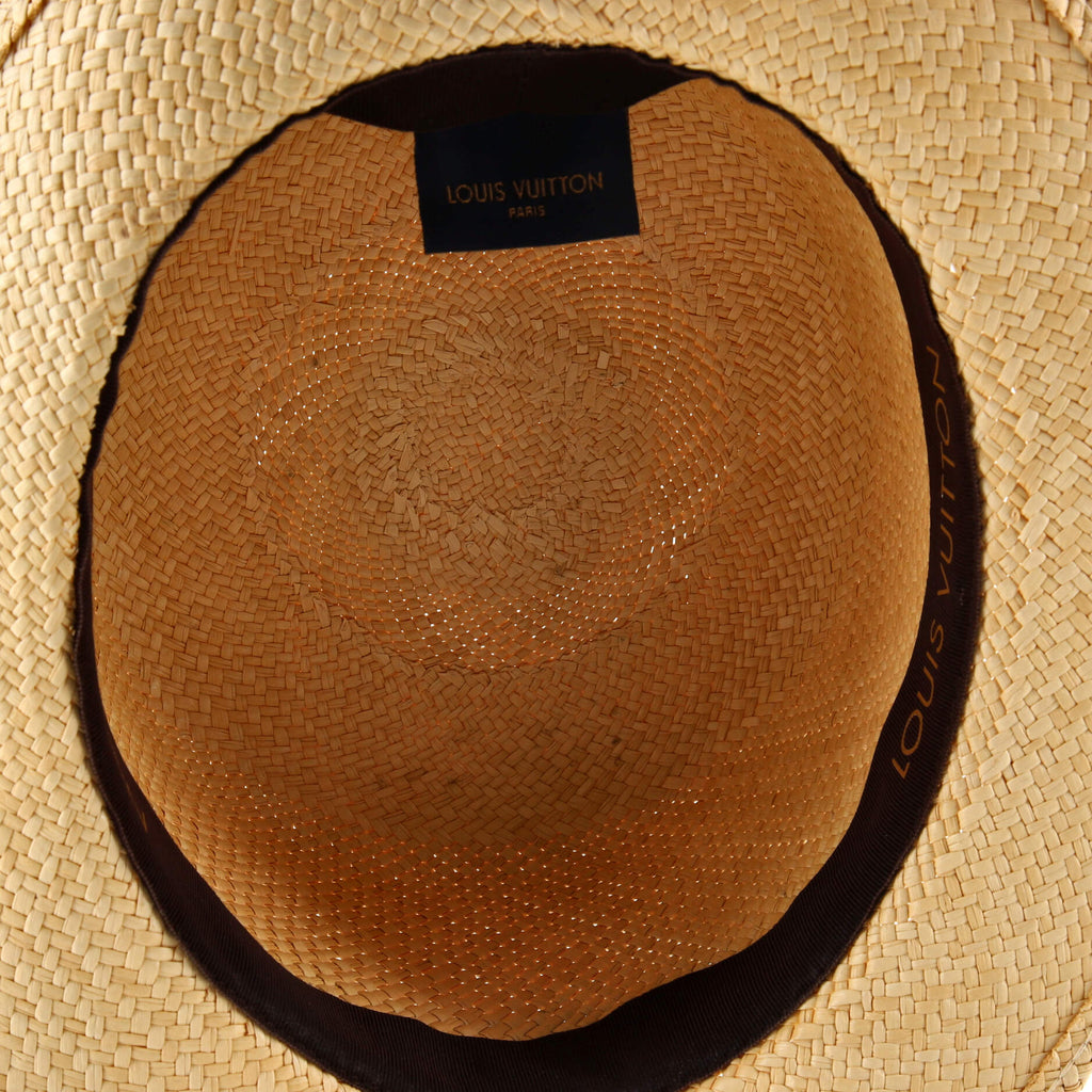 Summertime Hat Straw with Monogram Canvas