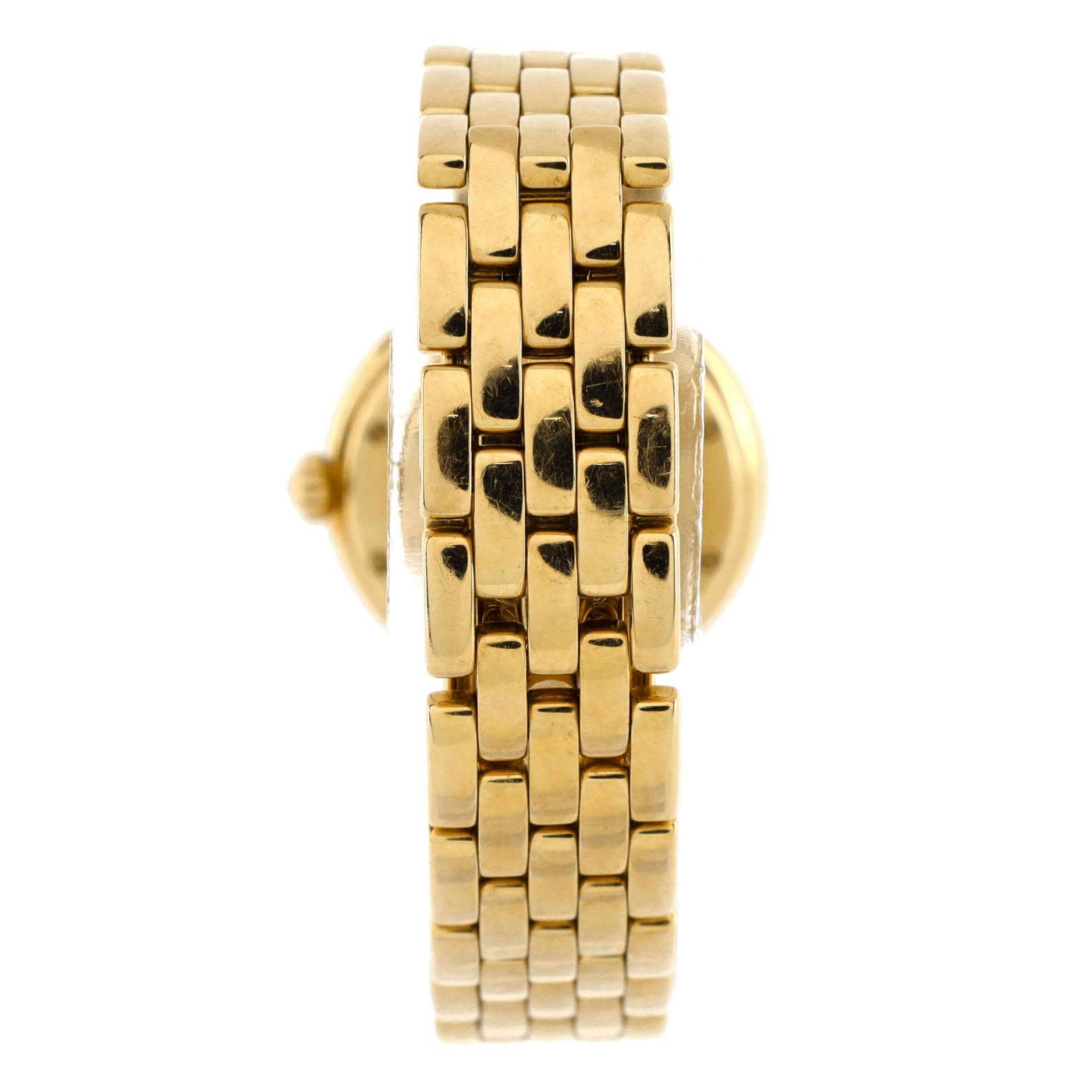 Panthere Vendome Quartz Watch Yellow Gold with Two Row Diamond Bezel 24
