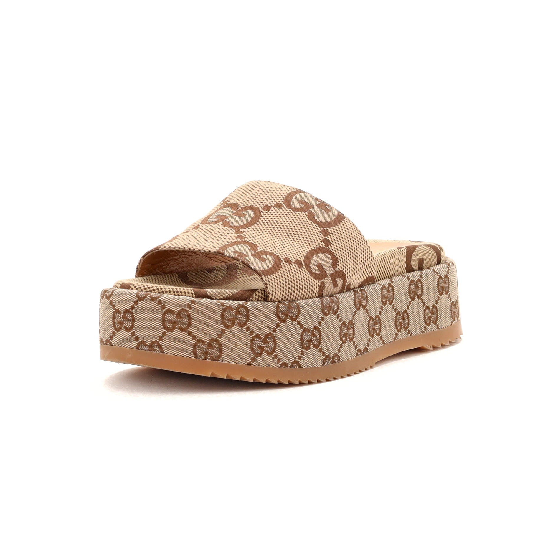 Women's Angelina Platform Slide Sandals GG Canvas