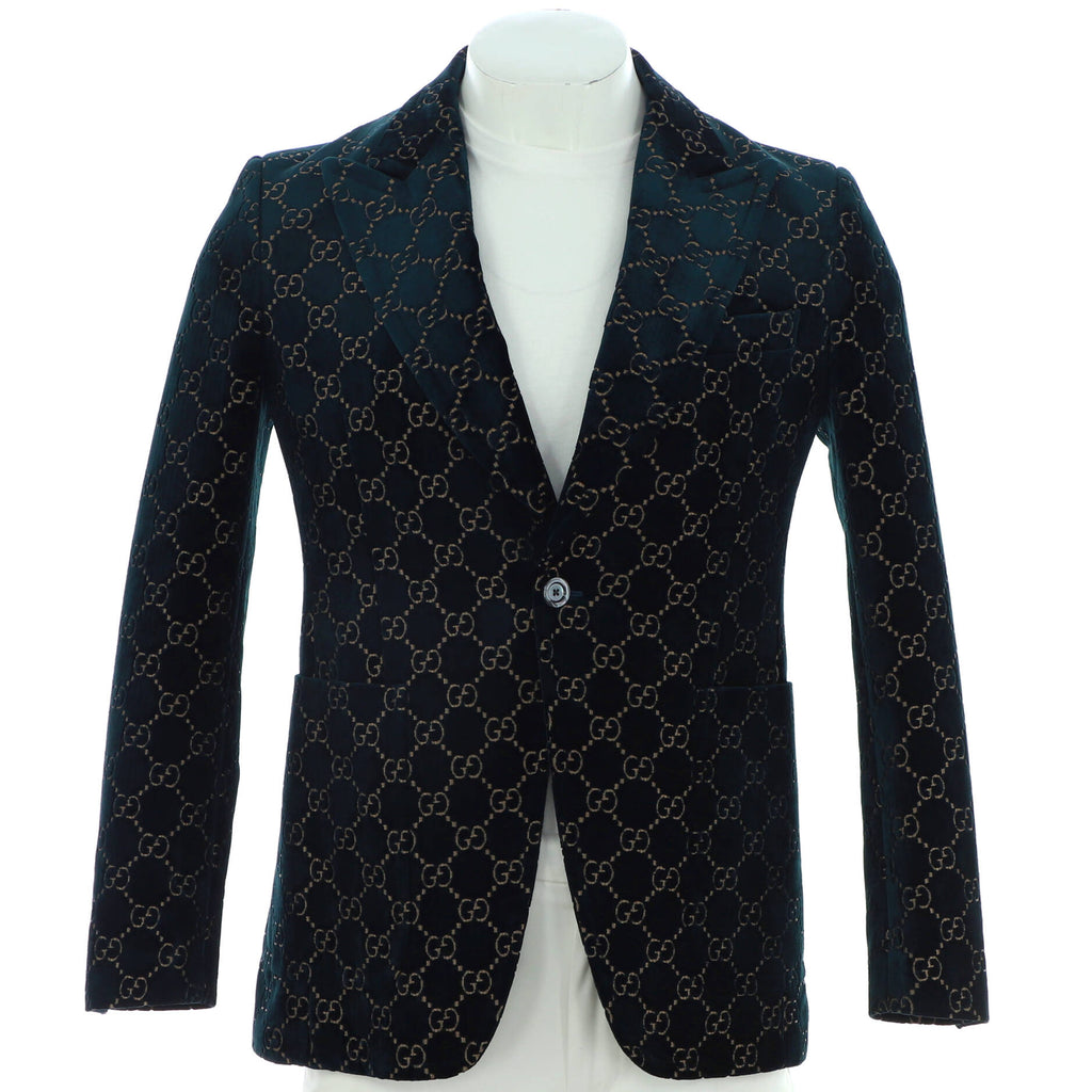 Men's Button Up Blazer GG Velvet