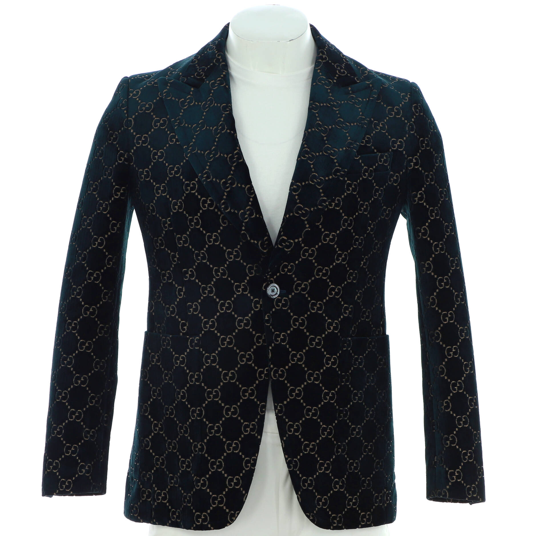 Men's Button Up Blazer GG Velvet