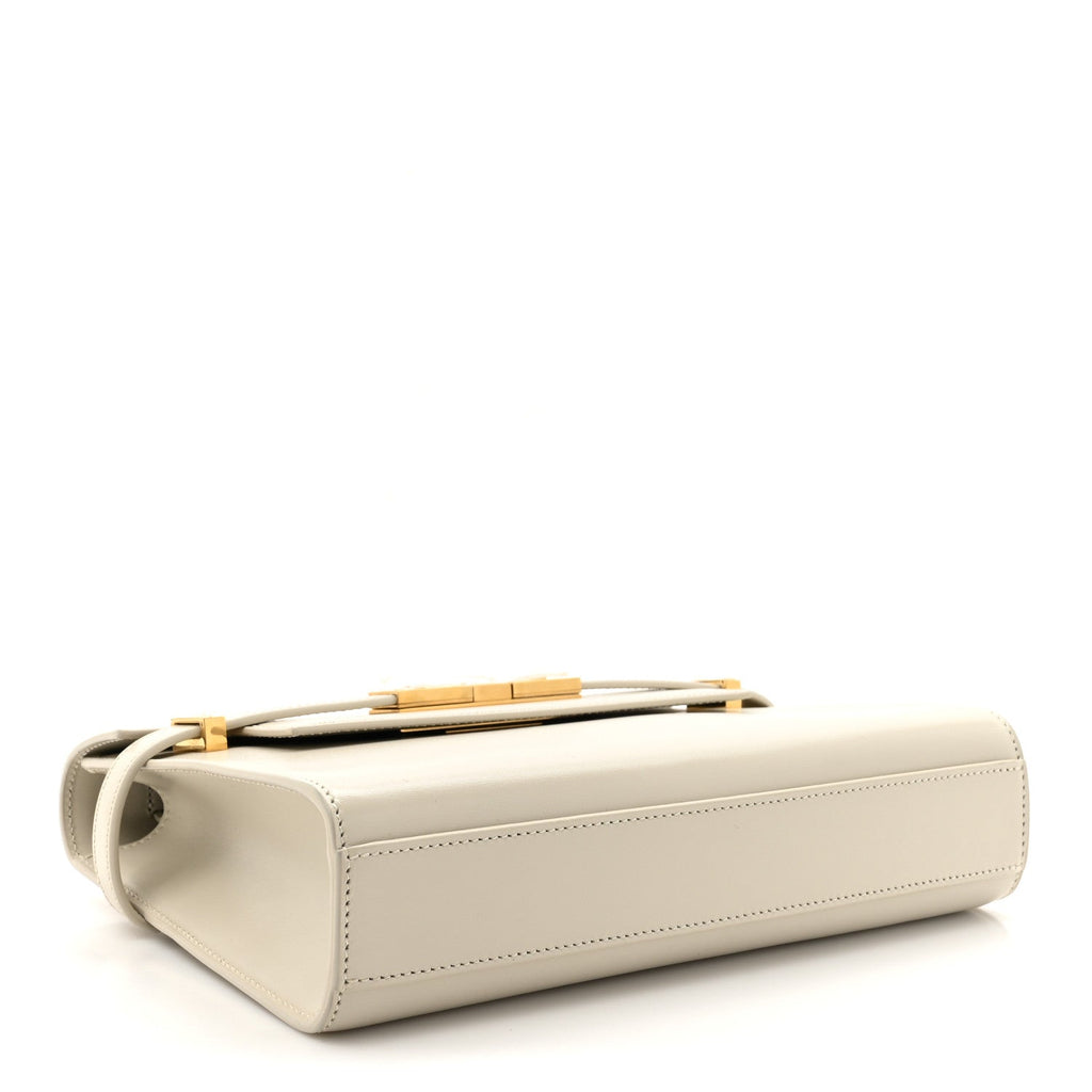 Smooth Calfskin Small Manhattan Shoulder Bag Crema Soft