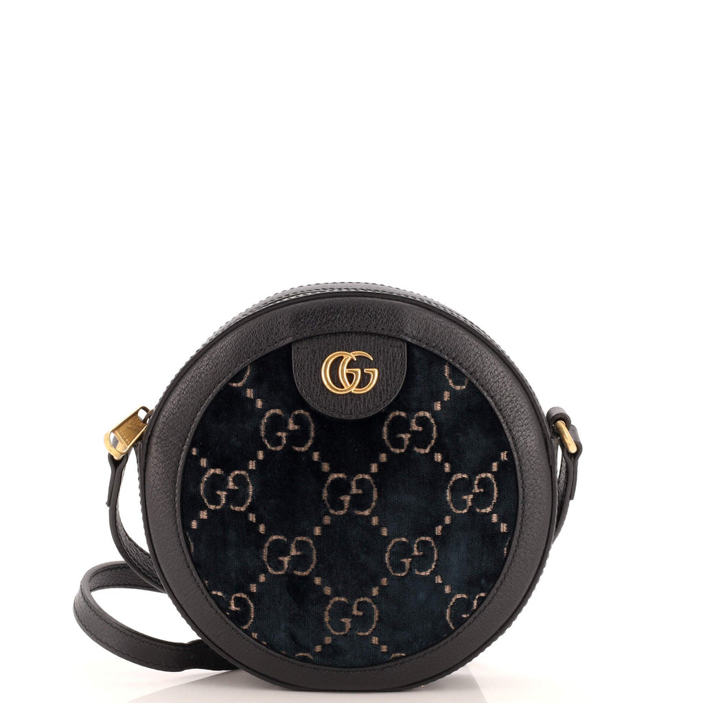 Ophidia Round Shoulder Bag GG Velvet Mini