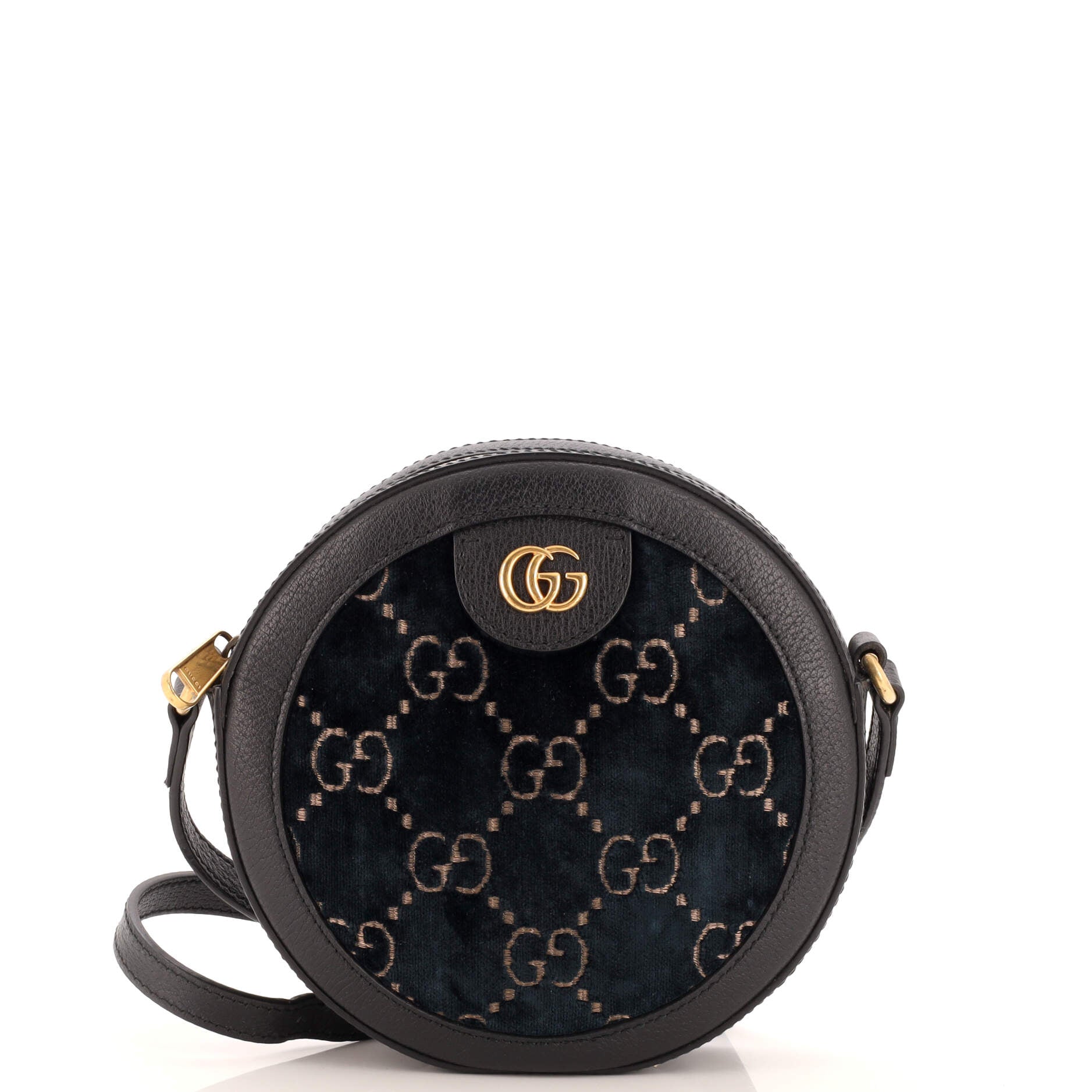 Ophidia Round Shoulder Bag GG Velvet Mini