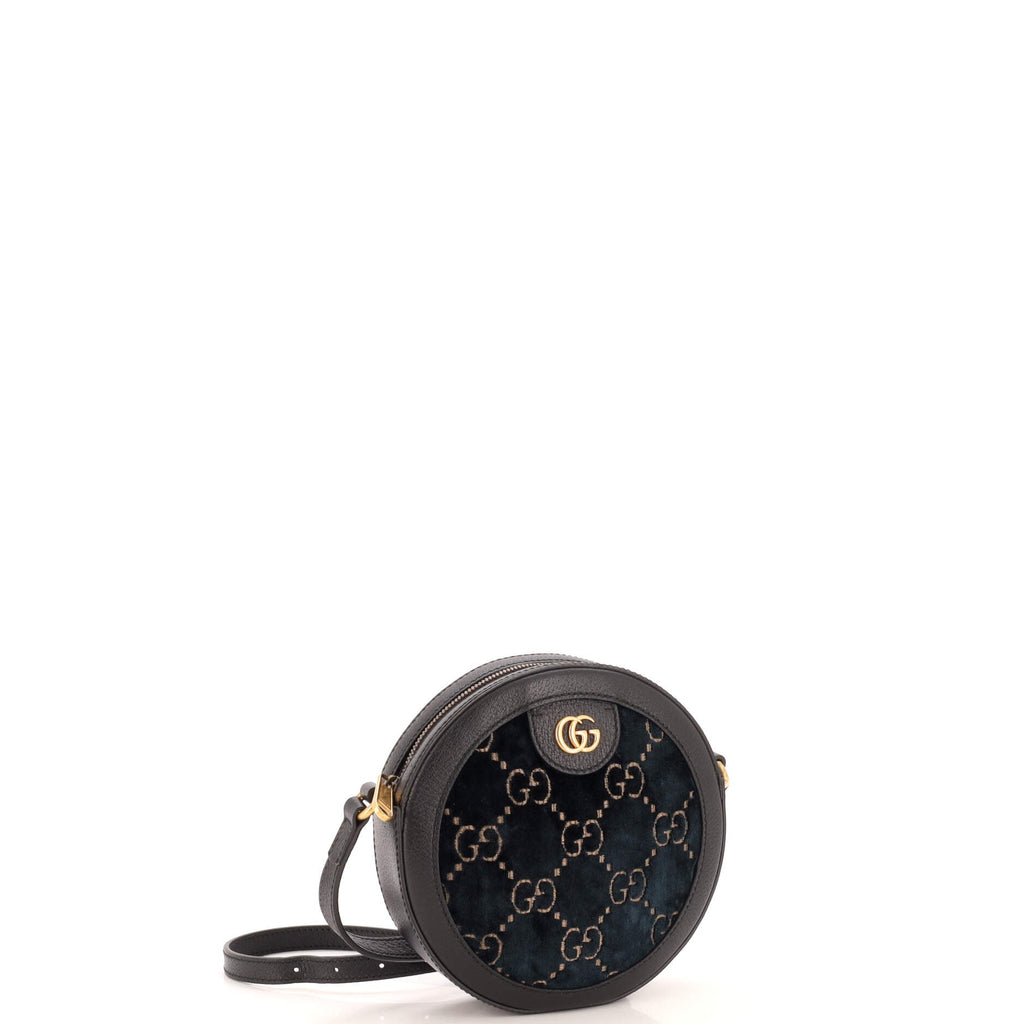 Ophidia Round Shoulder Bag GG Velvet Mini