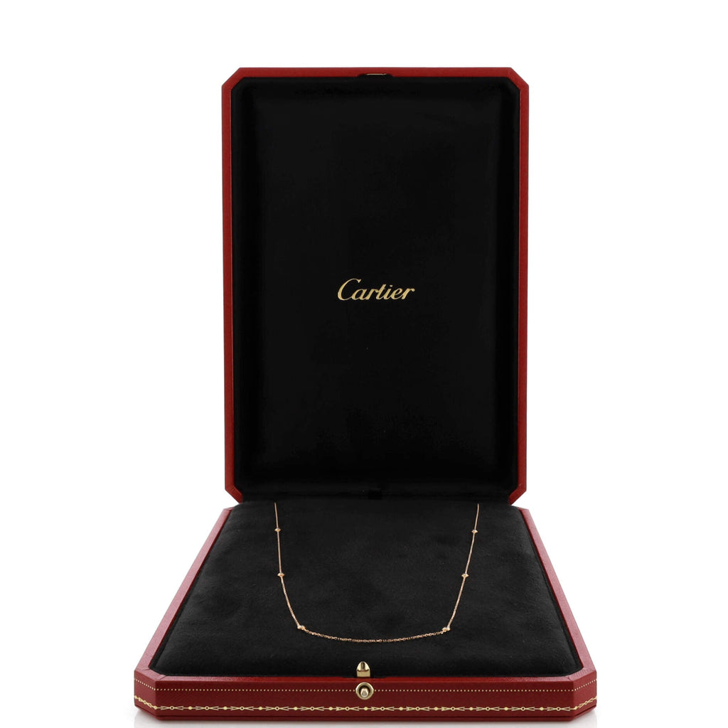 D'Amour 12 Diamonds Station Necklace 18K Rose Gold with Diamonds