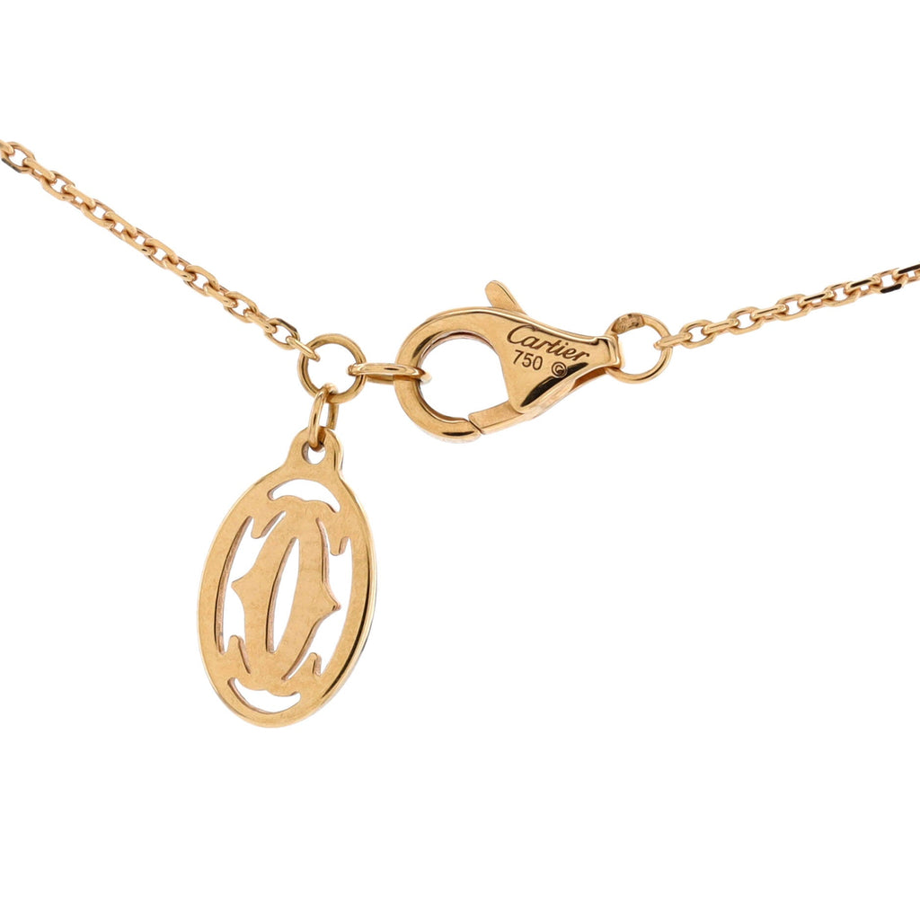 D'Amour 12 Diamonds Station Necklace 18K Rose Gold with Diamonds
