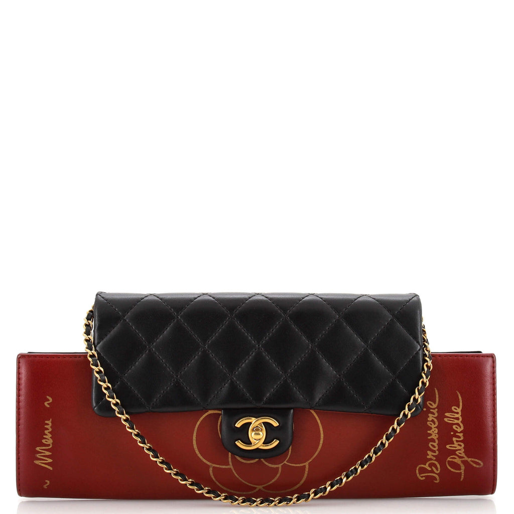 Brasserie Gabrielle Menu Flap Clutch Quilted Calfskin