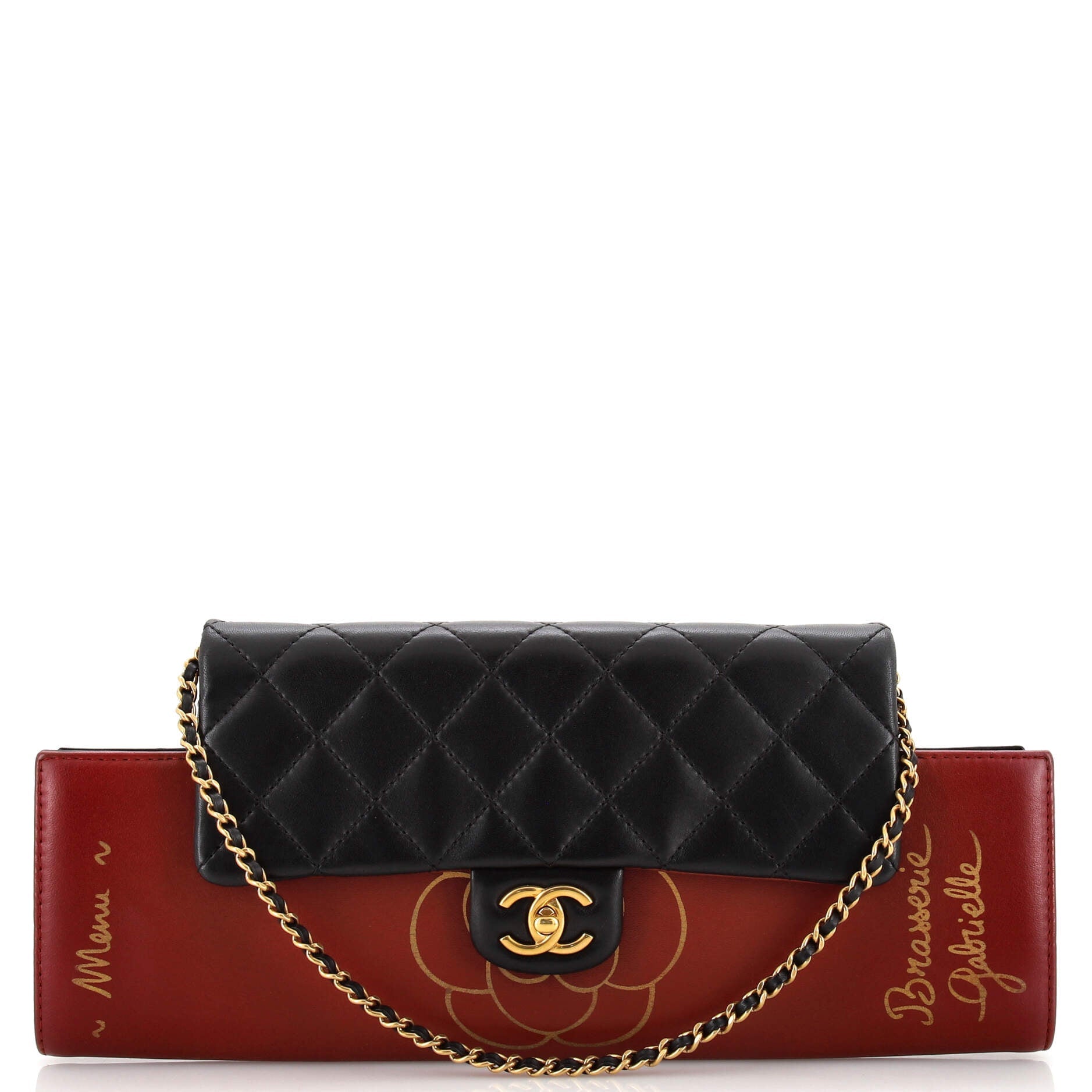 Brasserie Gabrielle Menu Flap Clutch Quilted Calfskin
