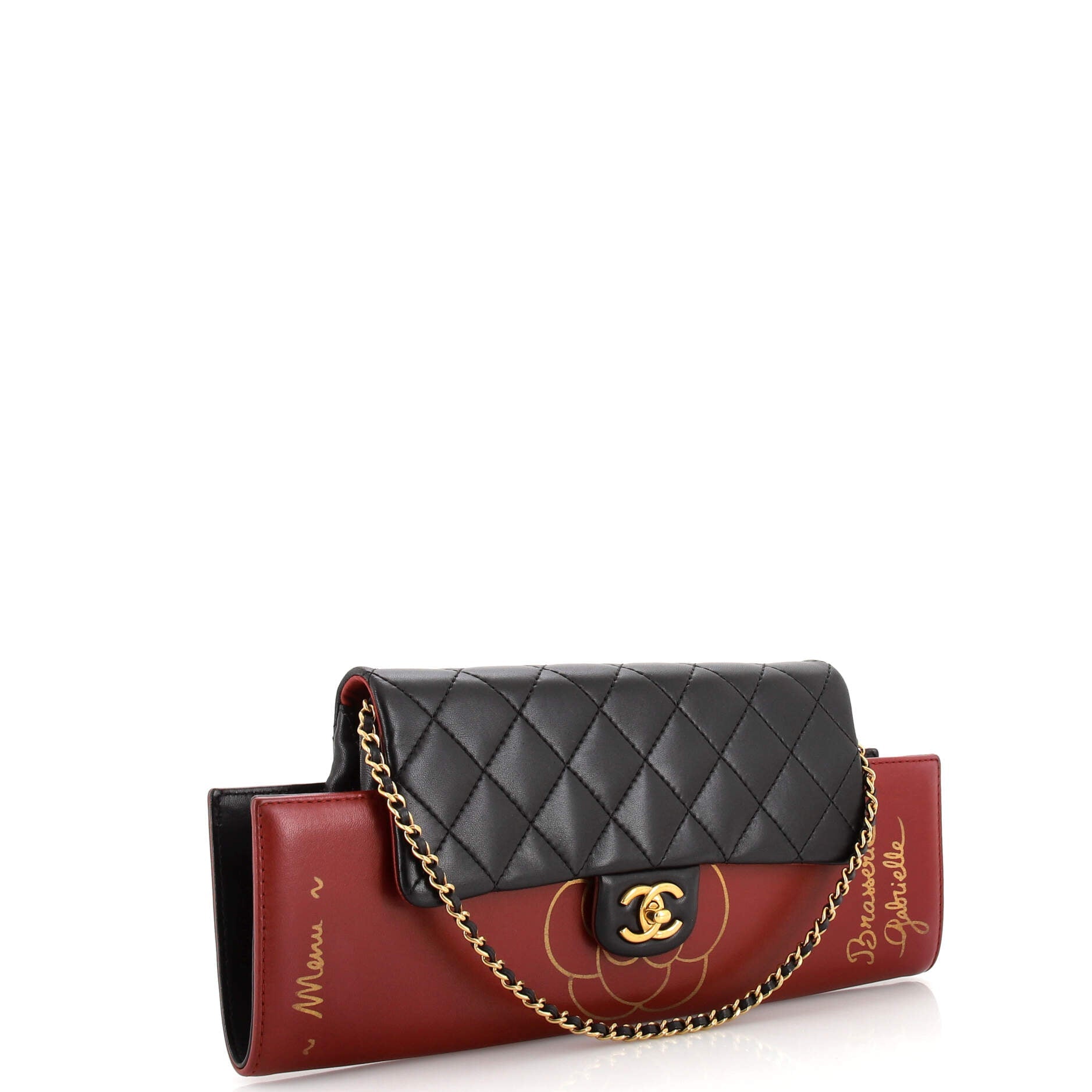 Brasserie Gabrielle Menu Flap Clutch Quilted Calfskin