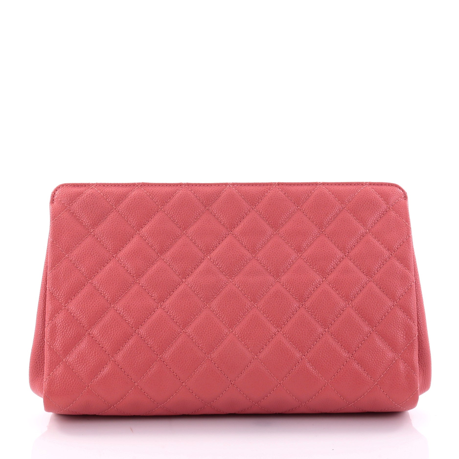 Timeless CC Clutch Quilted Caviar Large