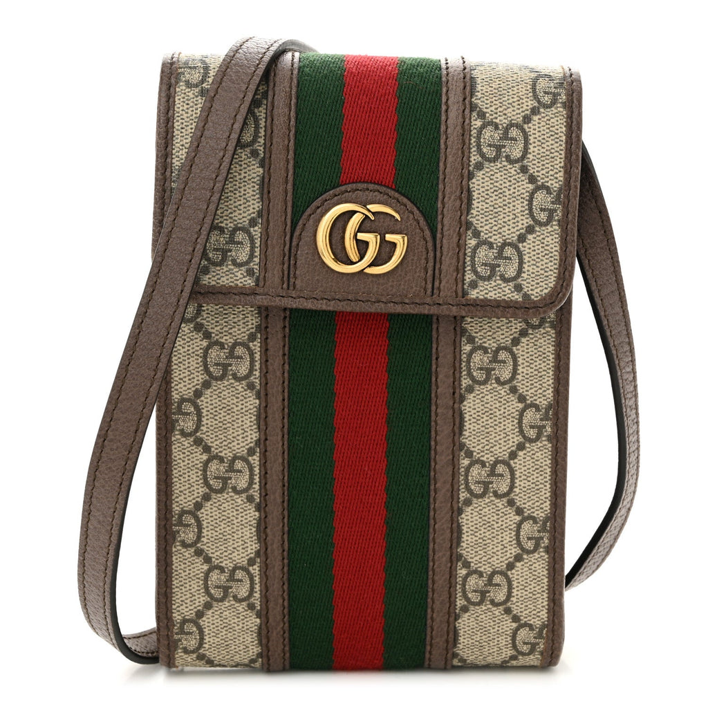 GG Supreme Monogram Web Mini Ophidia Crossbody Bag Beige New Acero