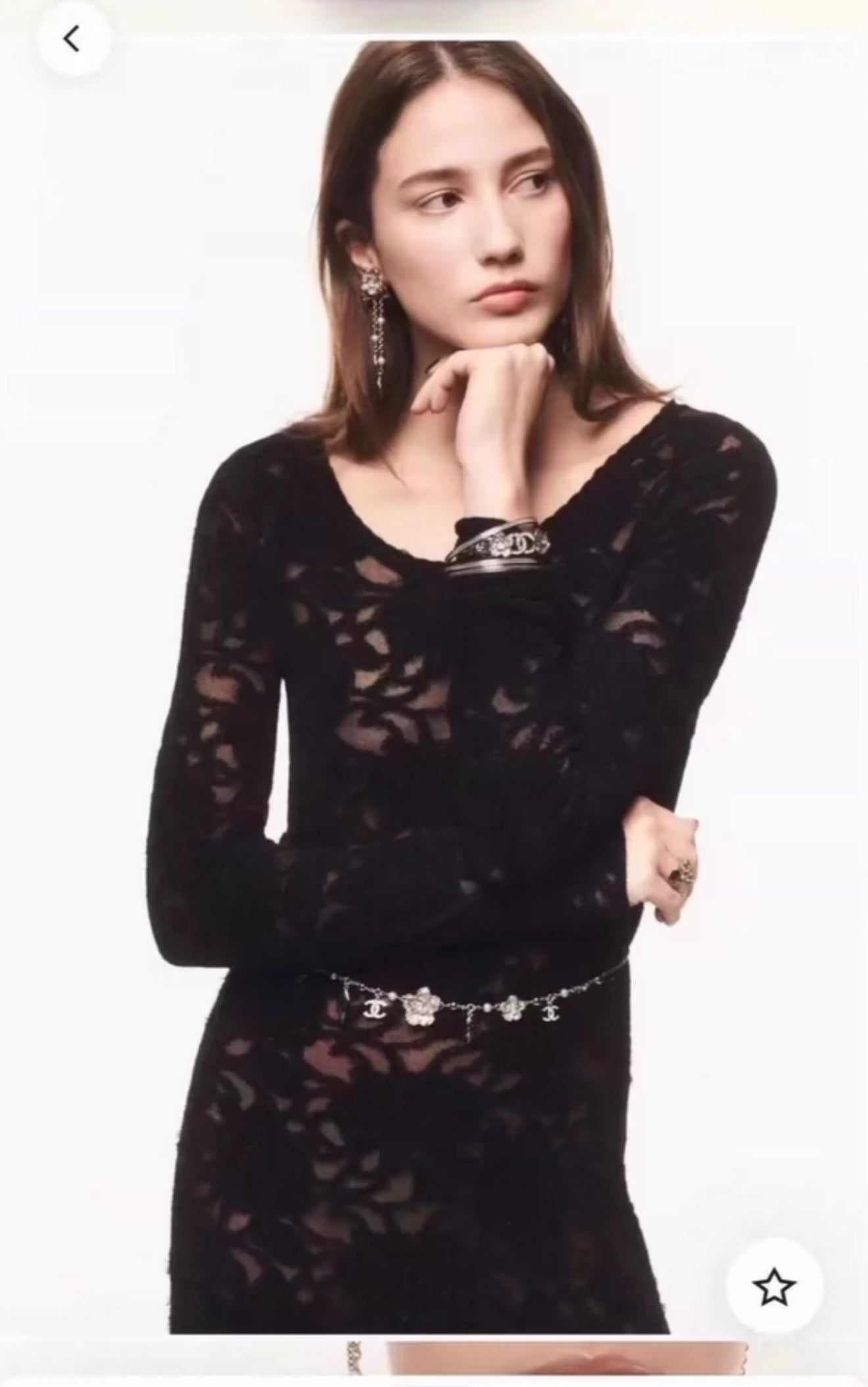 Chanel 24B black lace dress