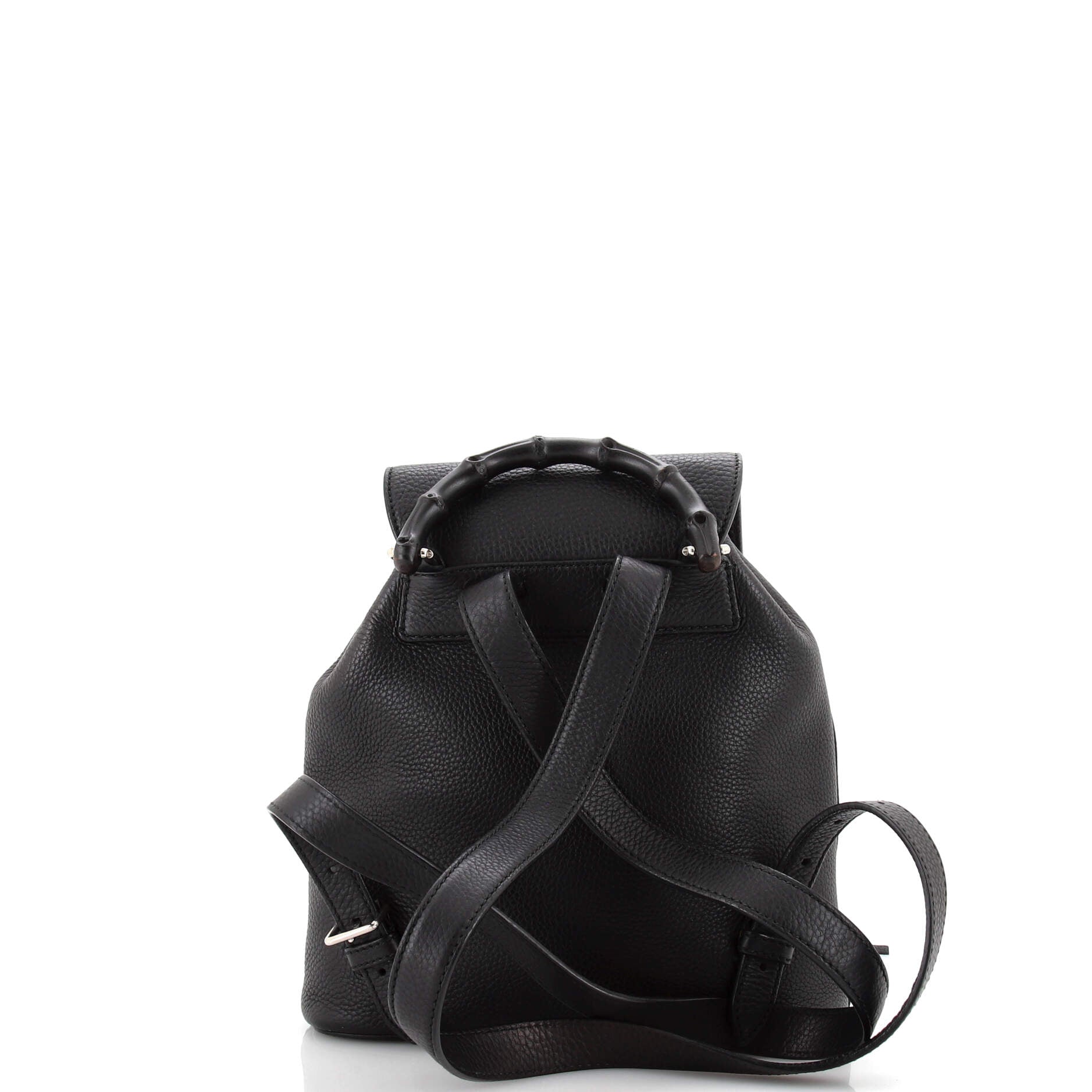 Bamboo Tassel Backpack Leather Mini