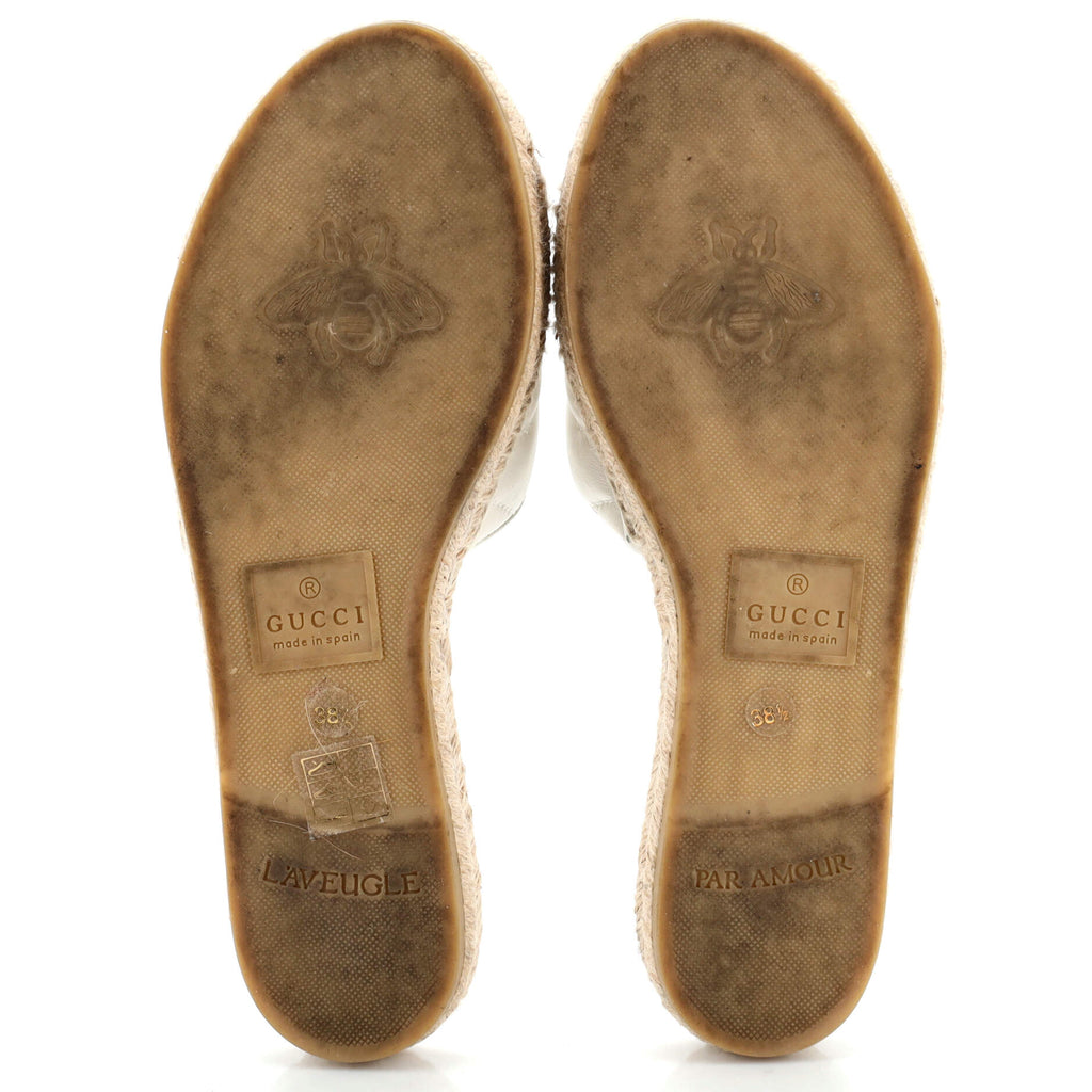 Women's GG Marmont Espadrilles Slide Sandals Matelasse Leather