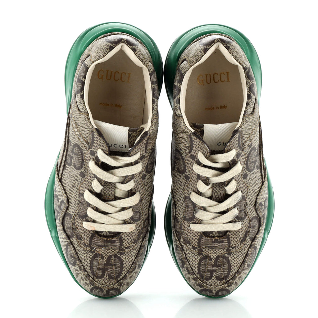 Rhyton Sneakers Jumbo GG Coated Canvas