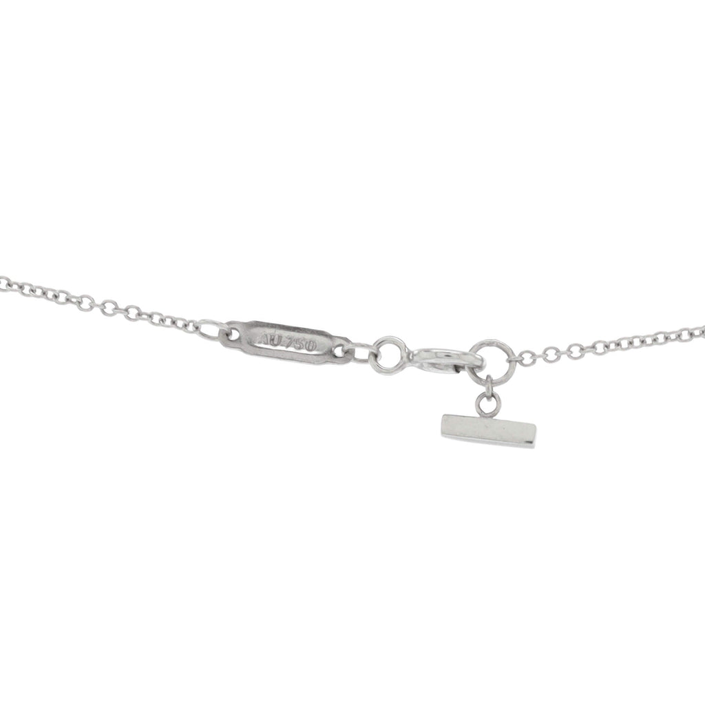 T Smile Pendant Necklace 18K White Gold Small