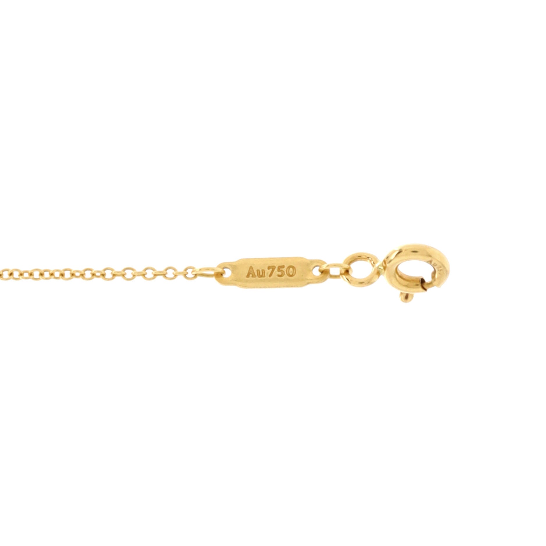 T Smile Pendant Necklace 18K Yellow Gold Small