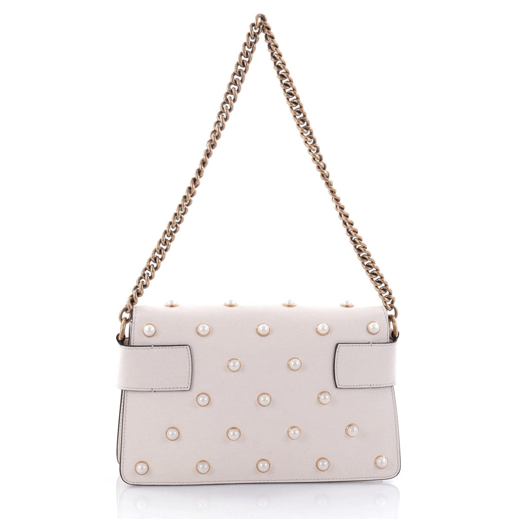 Broadway Pearly Bee Shoulder Bag Embellished Leather Mini