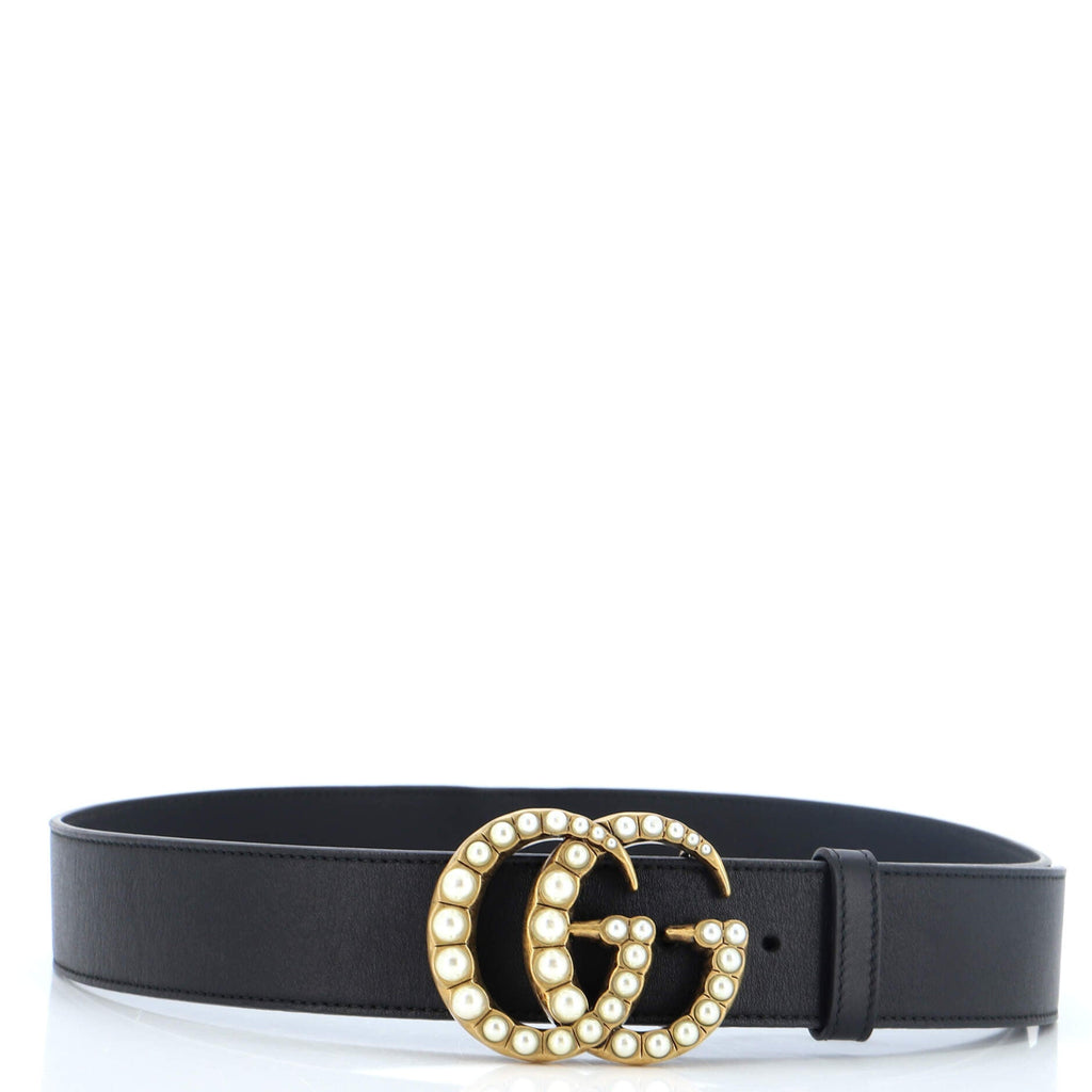 Pearly GG Marmont Belt Leather Wide 90