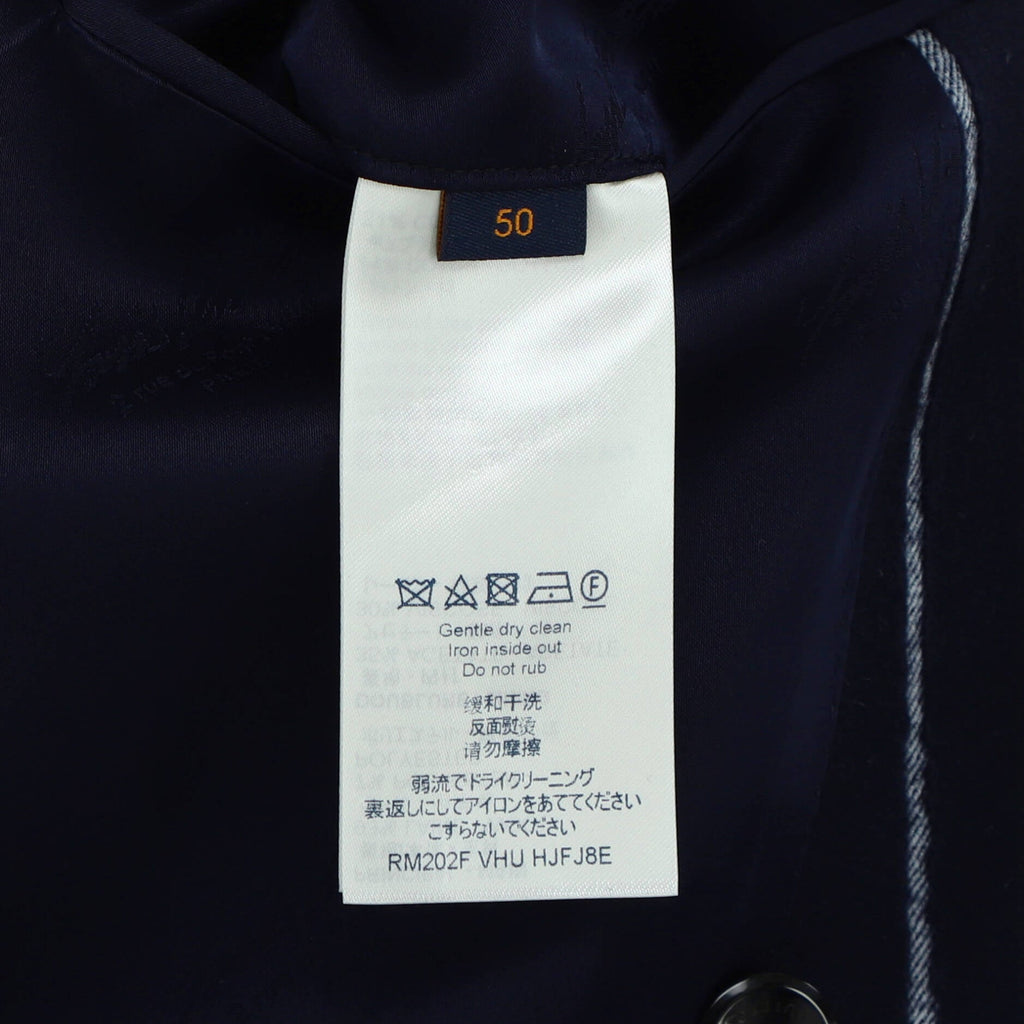 Men's Double Breasted Stripe Jacket Wool Blend