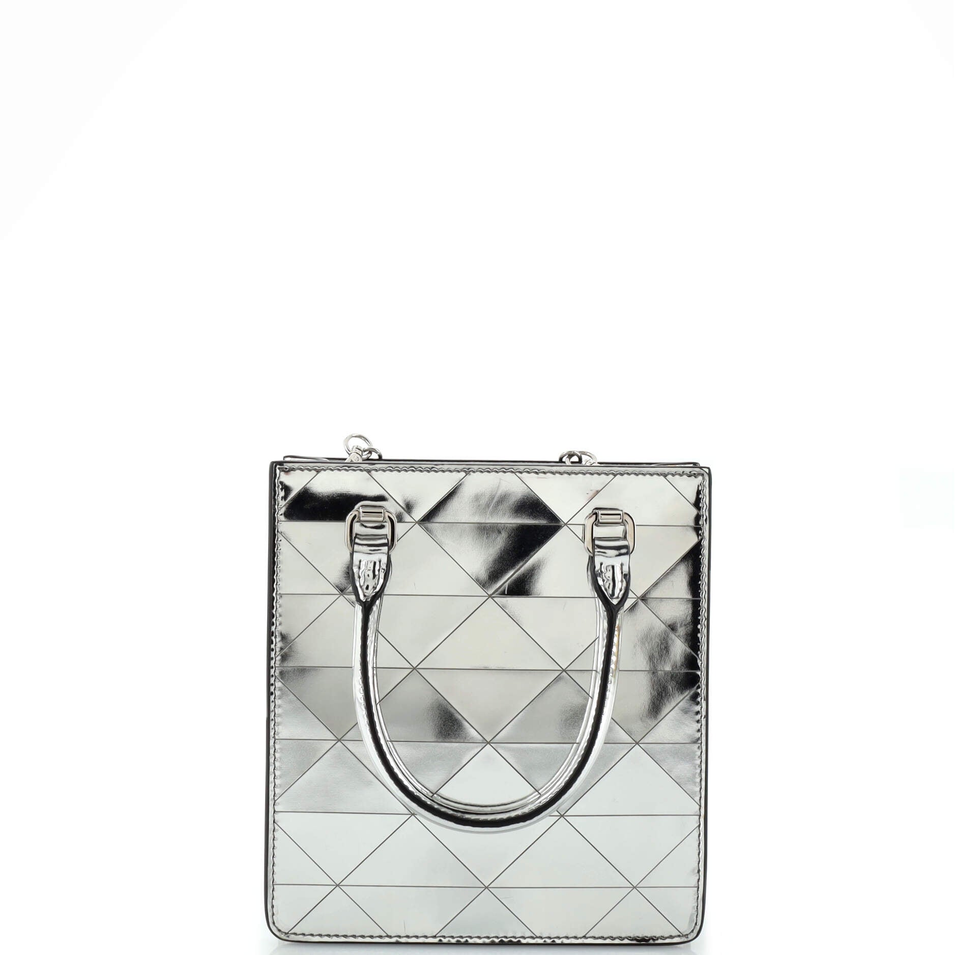 Triangle Tote Spazzolato Leather Mini