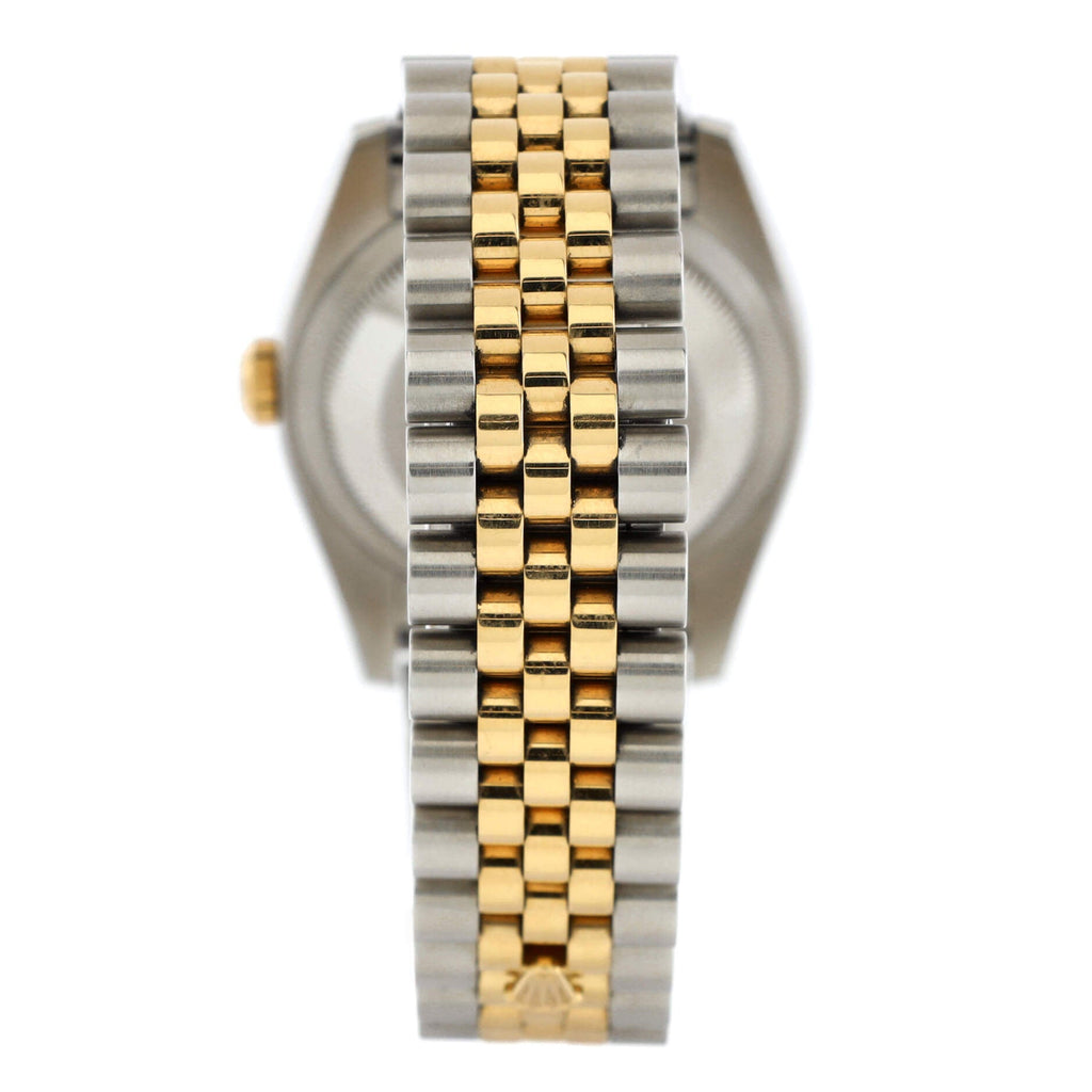 Oyster Perpetual Datejust Automatic Watch Stainless Steel and Yellow Gold with Diamond Markers 36