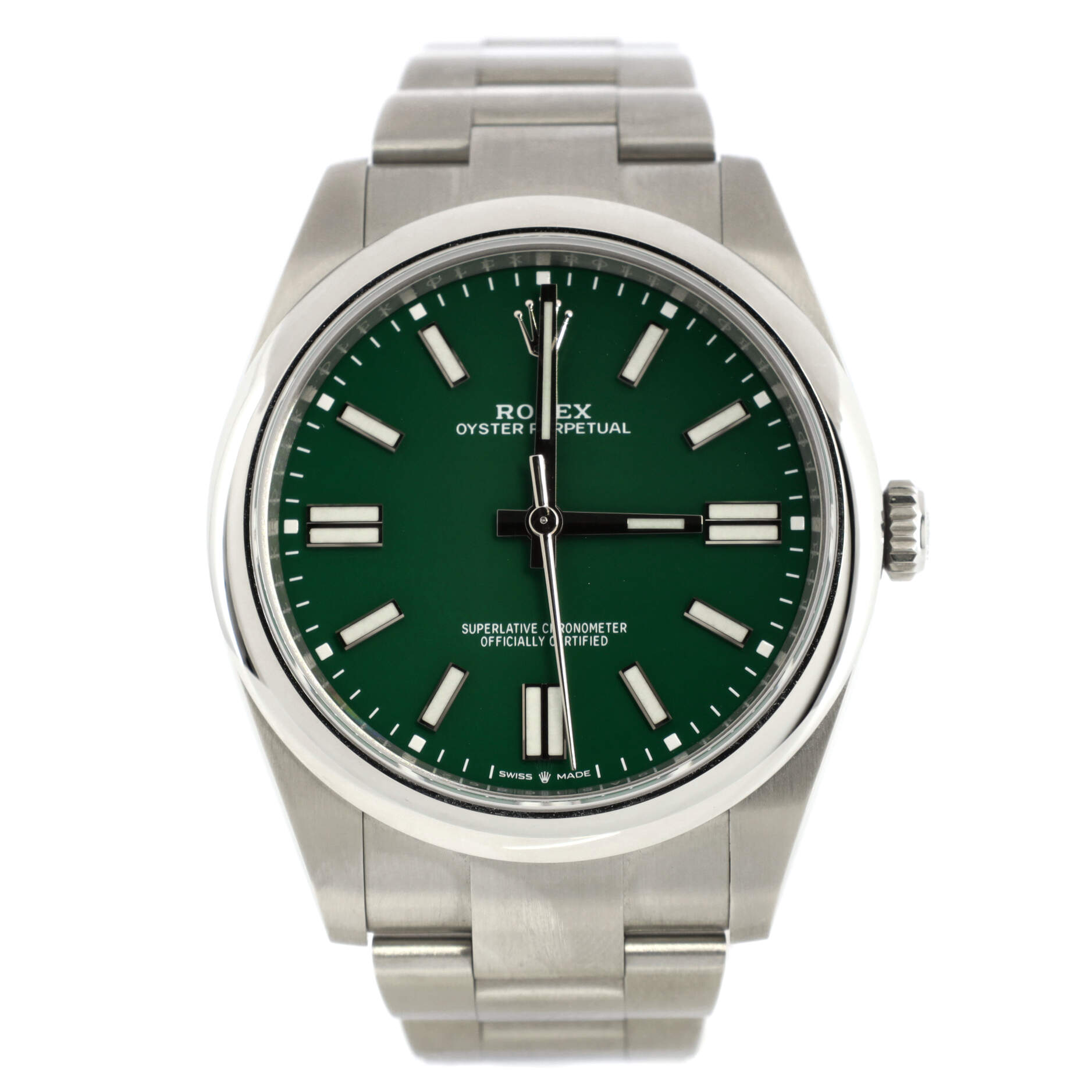 Oyster Perpetual Datejust Mint Green Automatic Watch Stainless Steel 41