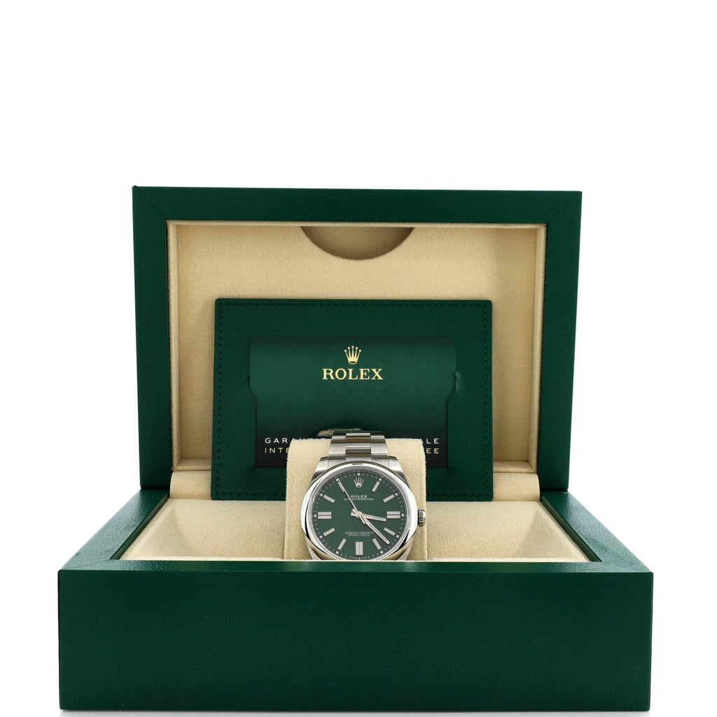 Oyster Perpetual Datejust Mint Green Automatic Watch Stainless Steel 41