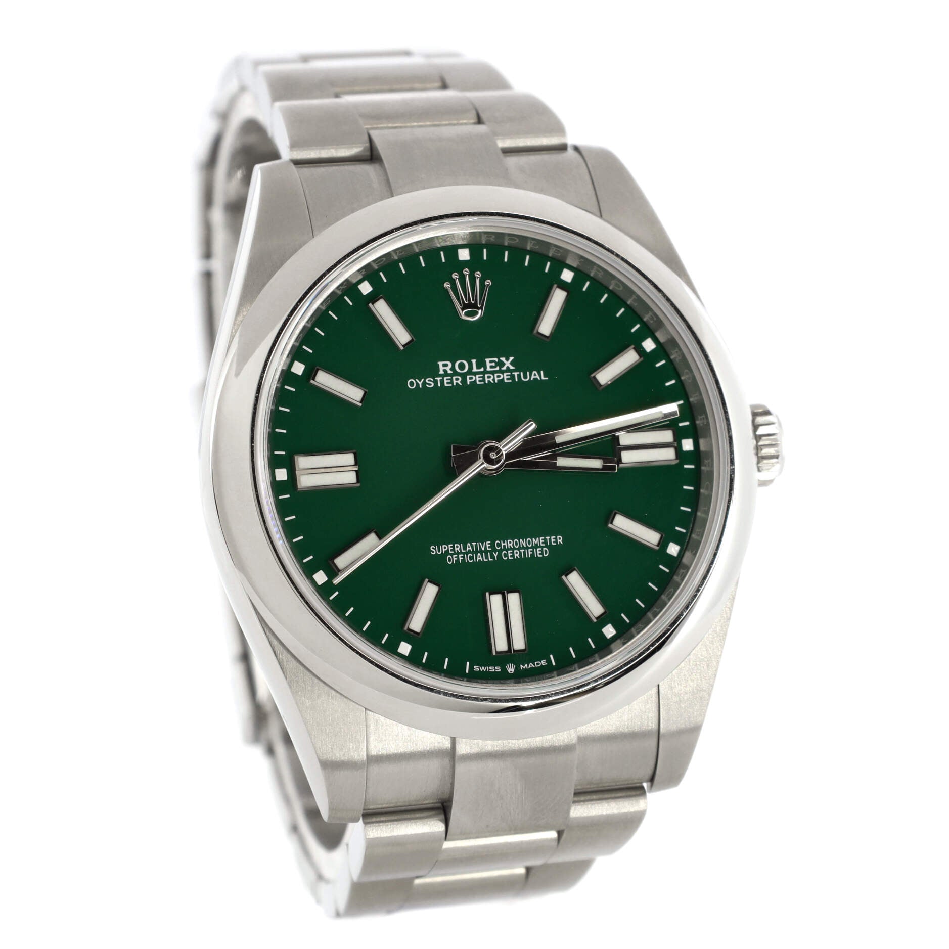 Oyster Perpetual Datejust Mint Green Automatic Watch Stainless Steel 41
