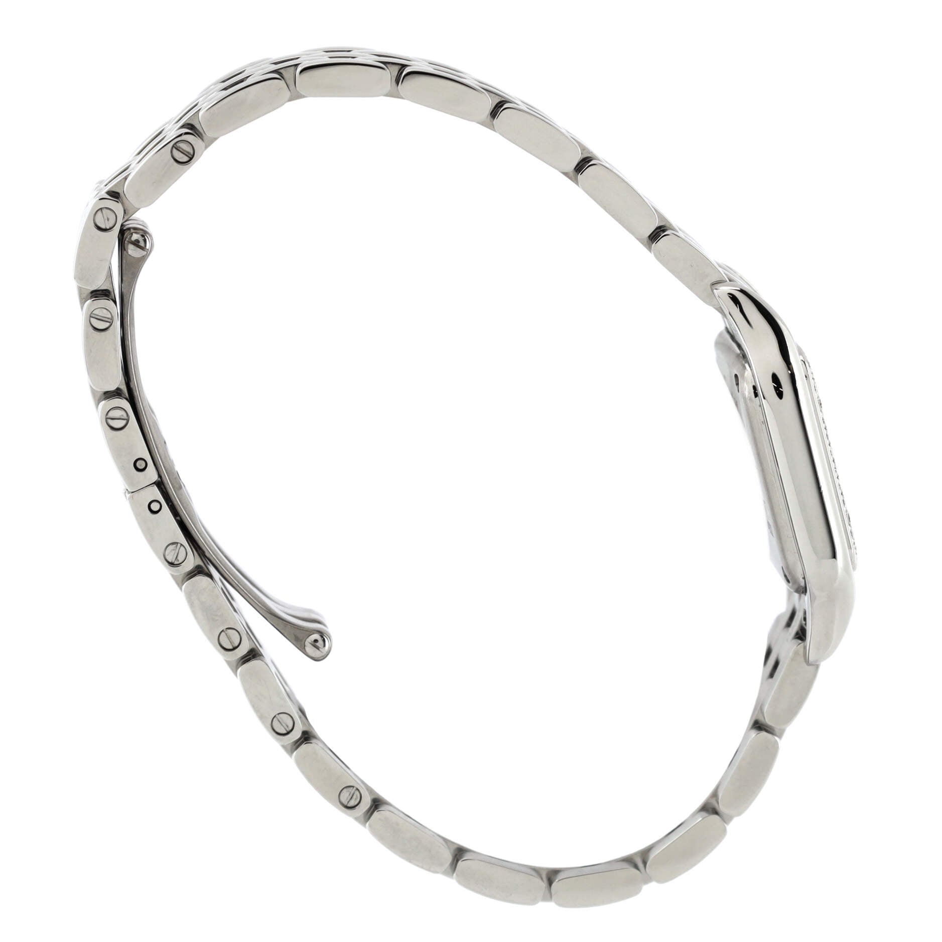 Panthere de Cartier Quartz Watch Stainless Steel with Diamond Bezel 22