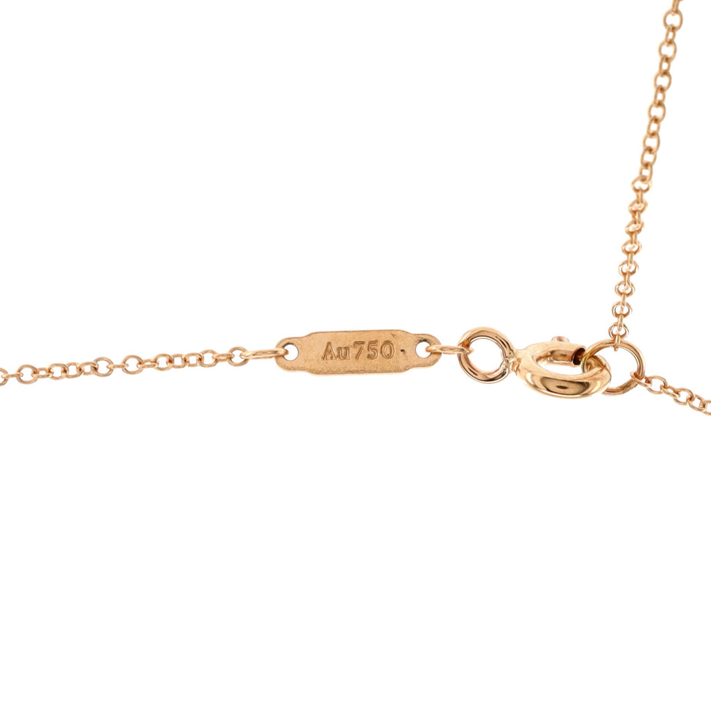 T Smile Pendant Necklace 18K Rose Gold Large