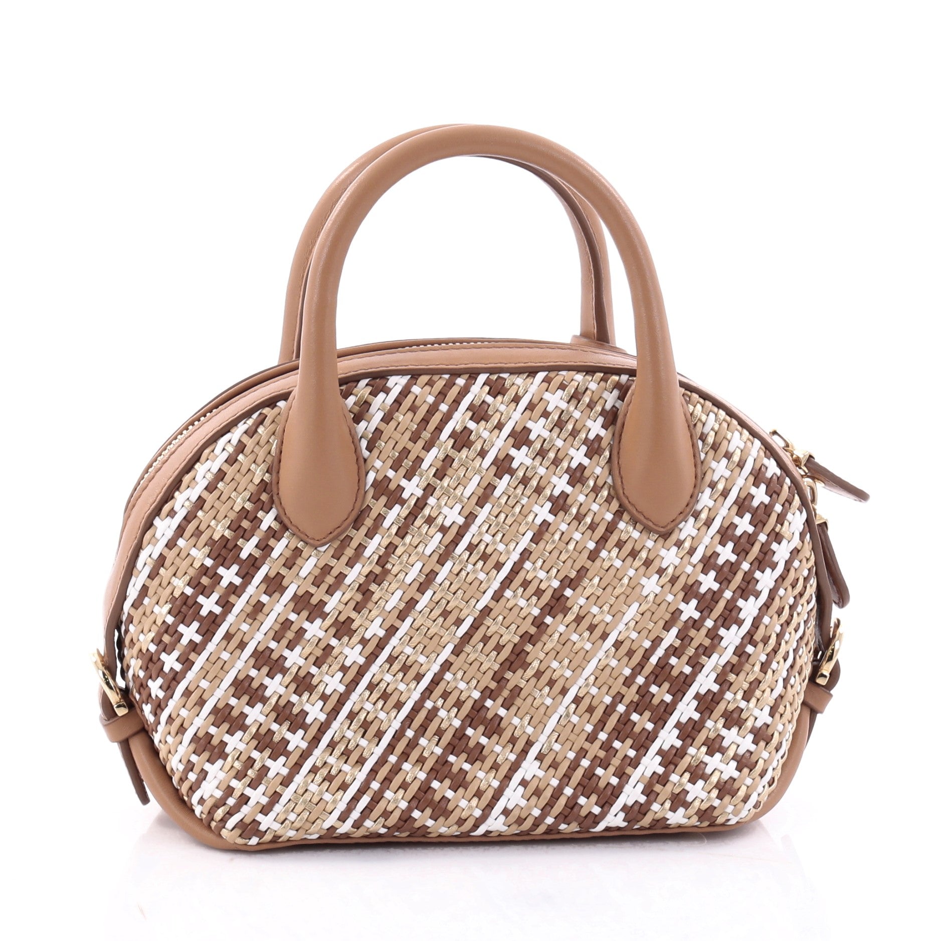 Fiamma Satchel Woven Leather Mini