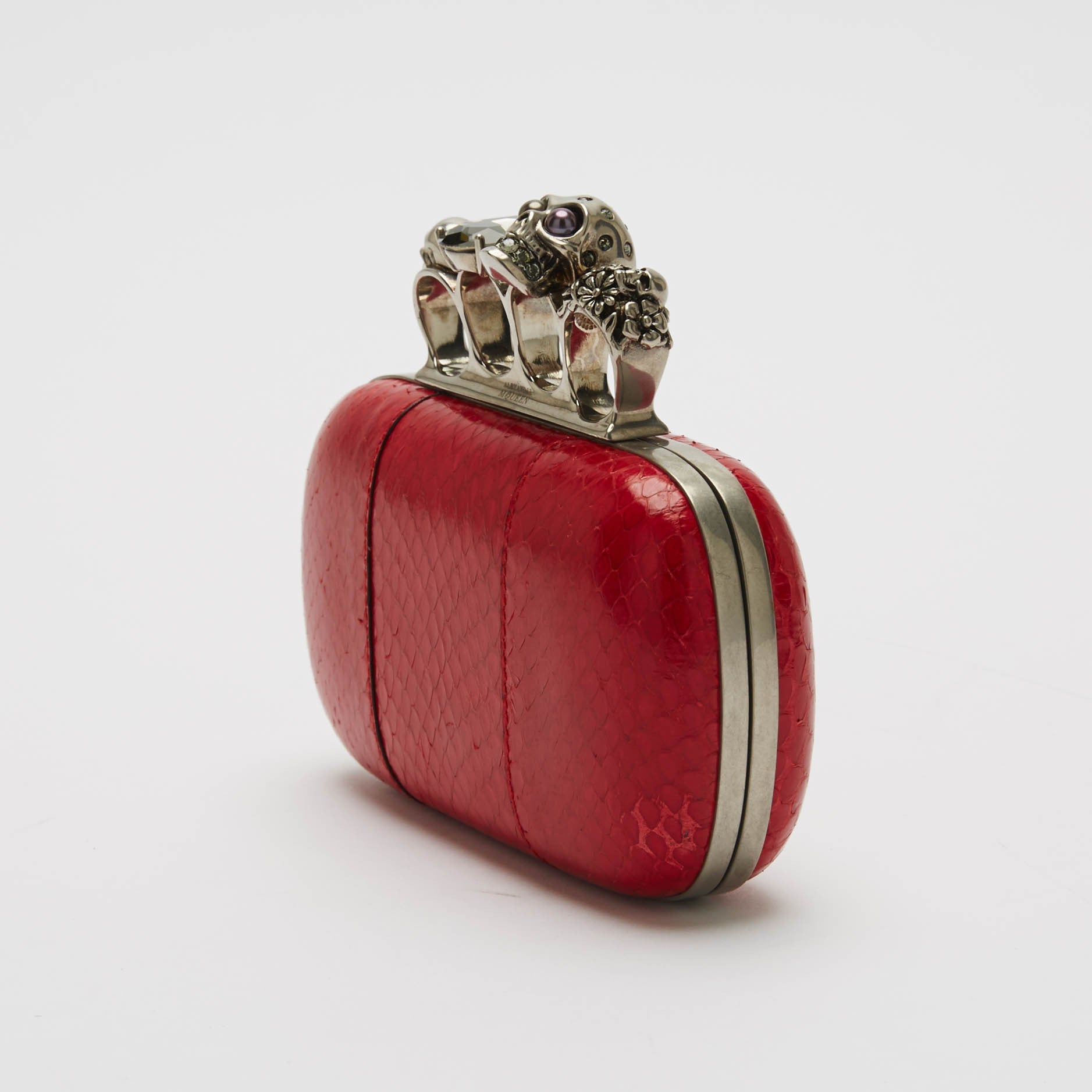 Knuckle Clutch Snakeskin Square