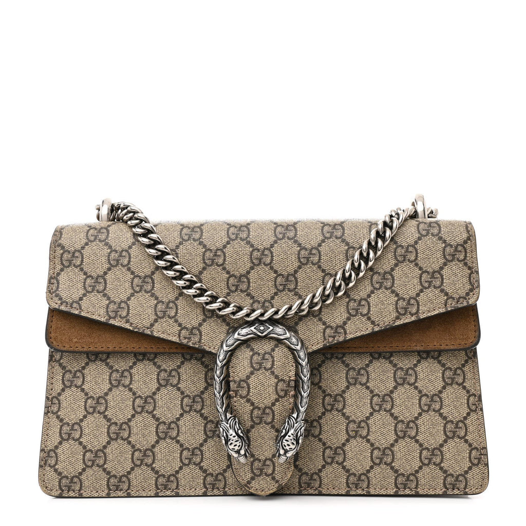 GG Supreme Monogram Small Dionysus Shoulder Bag Taupe