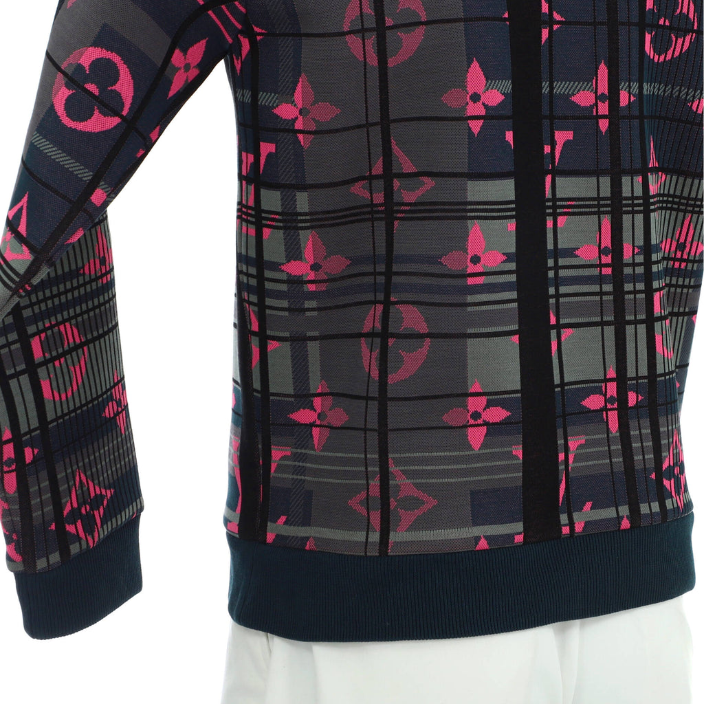 Men's Madras Monogram Jacquard Sweater Cotton Blend
