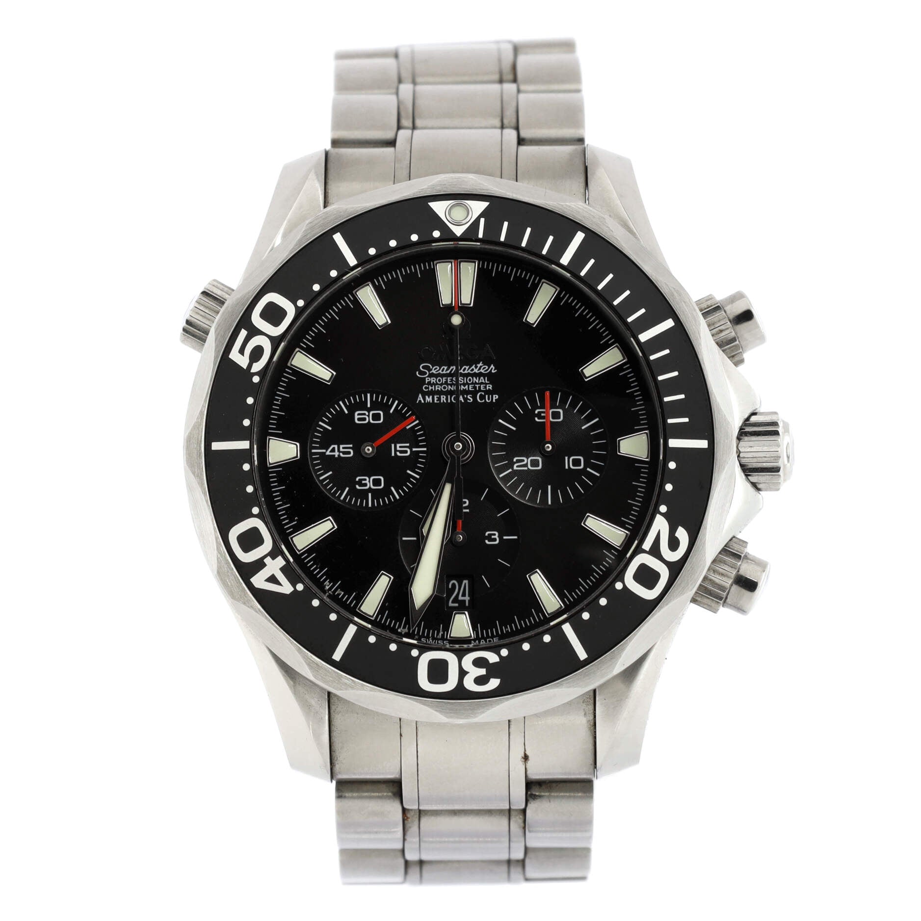 Seamaster 300M America's Cup Chronometer Chronograph Automatic Watch Stainless Steel 42