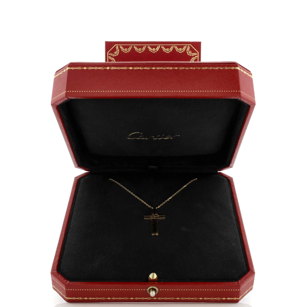 Cross Pendant Necklace 18K Yellow Gold