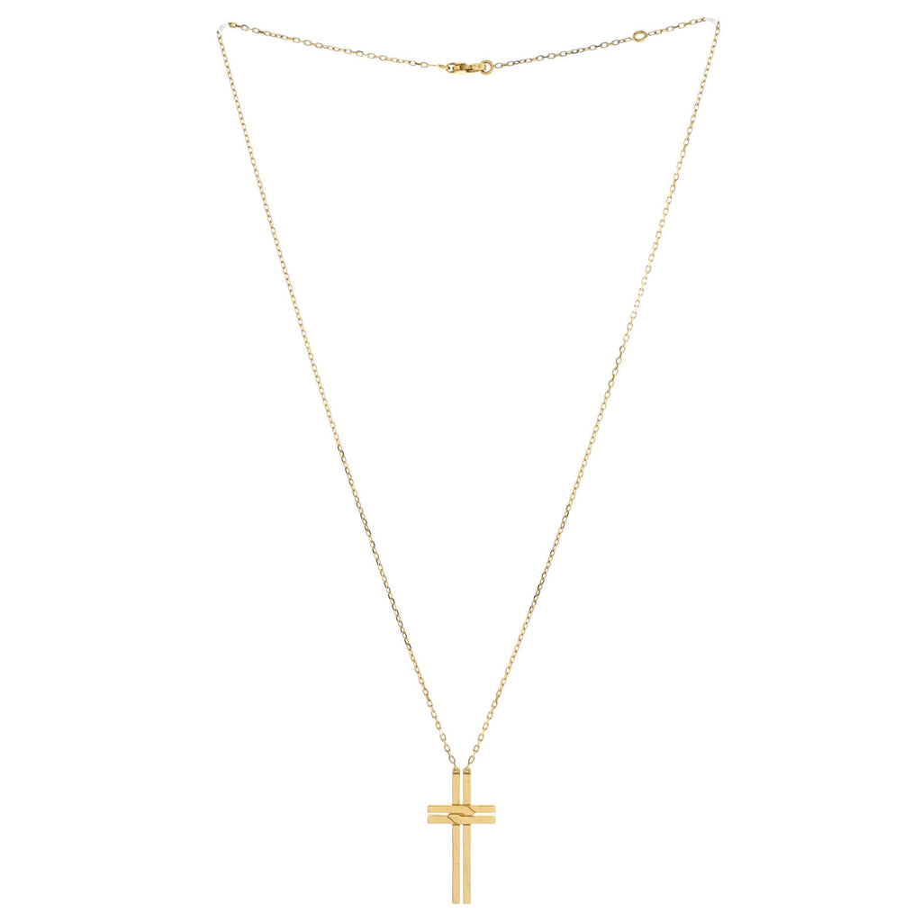 Cross Pendant Necklace 18K Yellow Gold