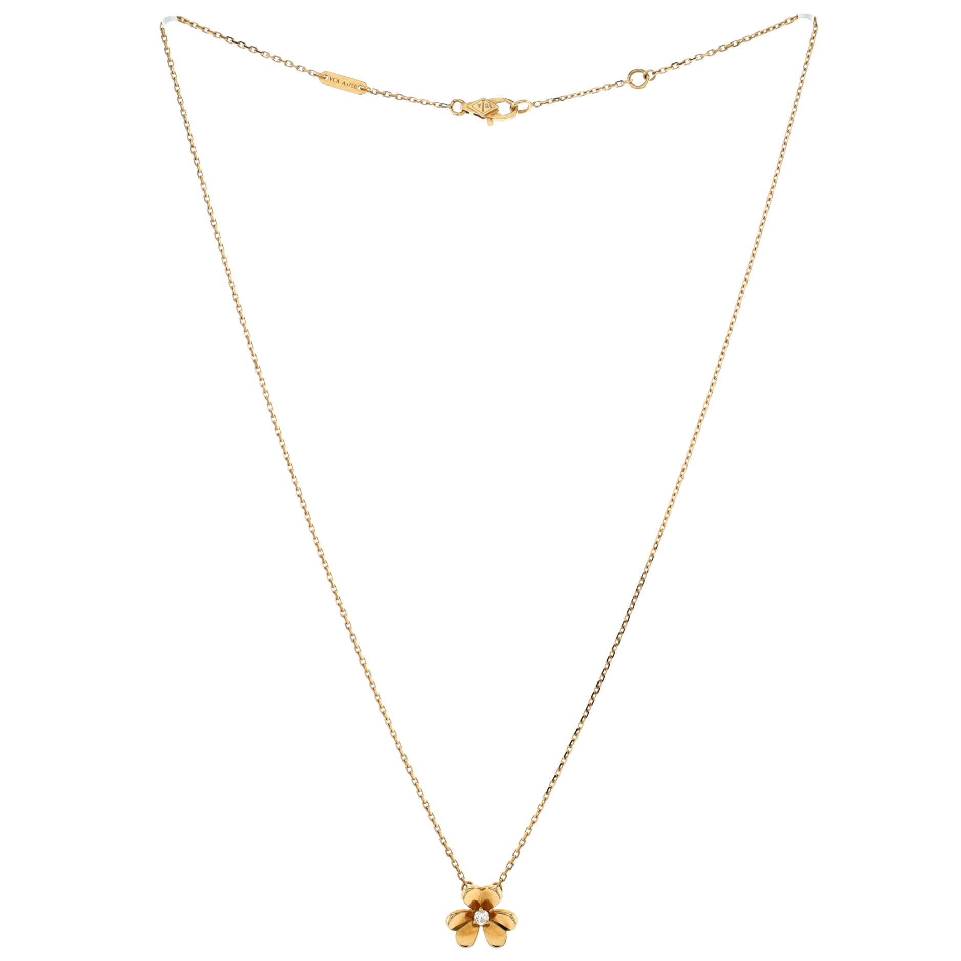 Frivole Pendant Necklace 18K Yellow Gold and Diamond Mini