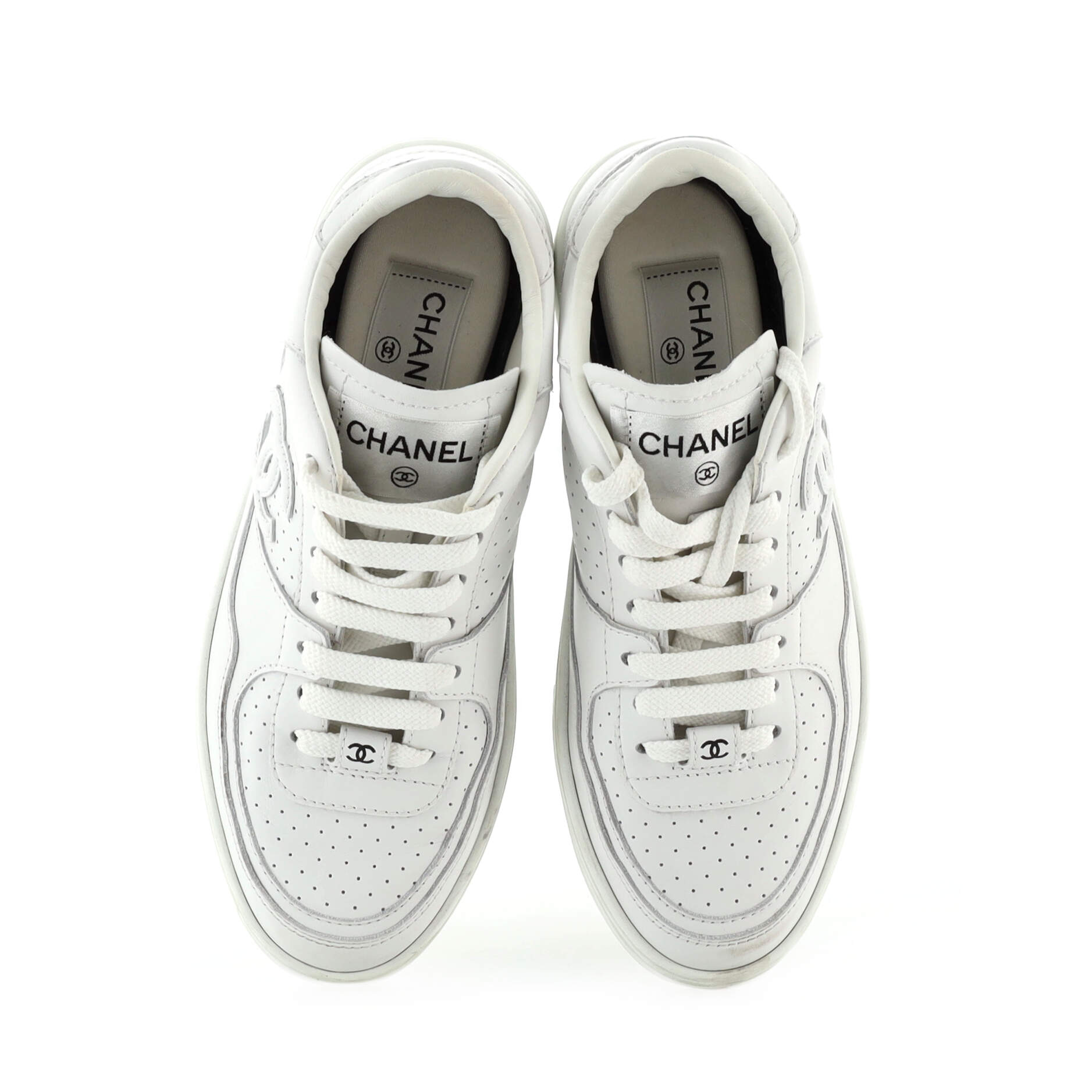 Women's CC Low-Top Sneakers Perforated Leather
