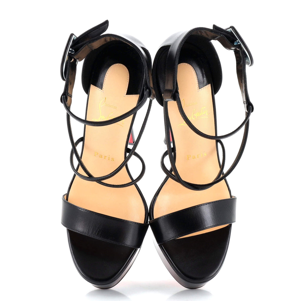 Women's Choca Heeled Platform Sandals Leather 150