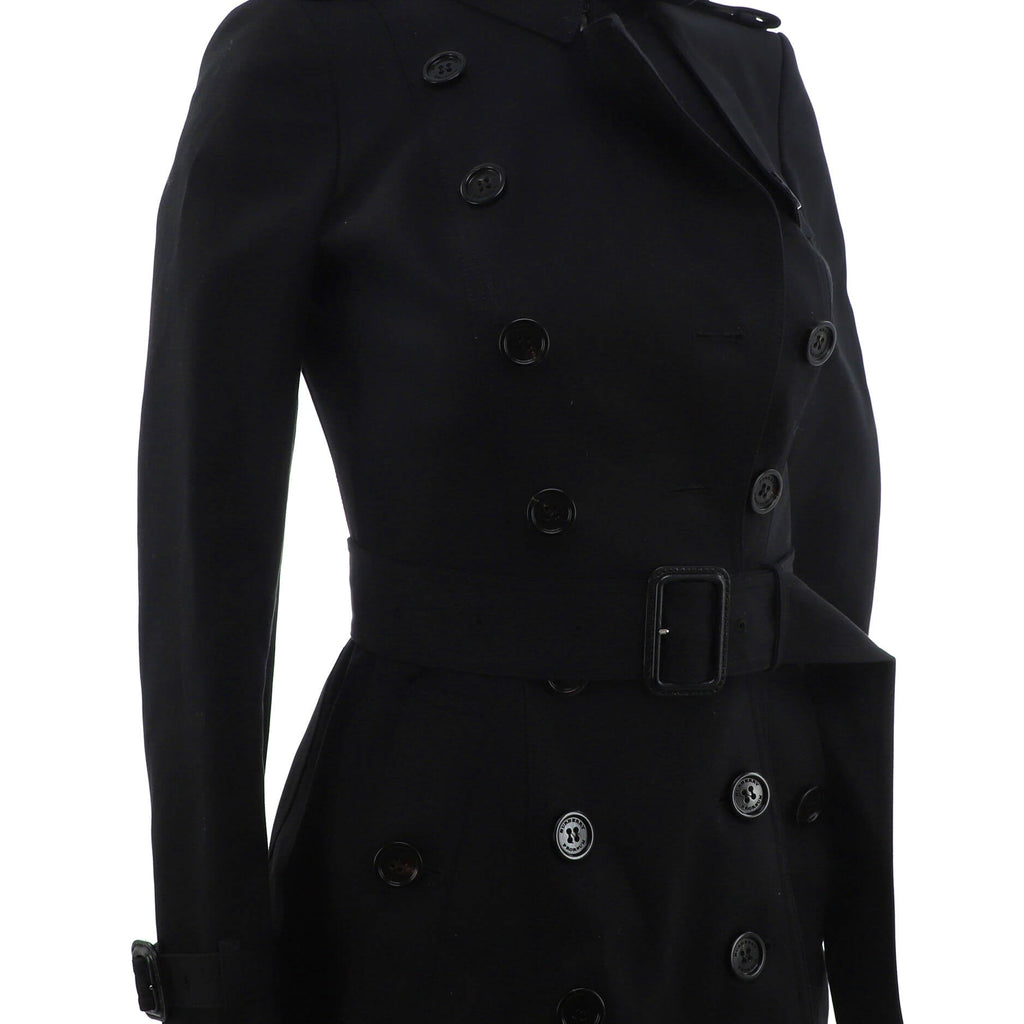 Women's Double Breasted Belted Mid-Length Trench Coat Cotton