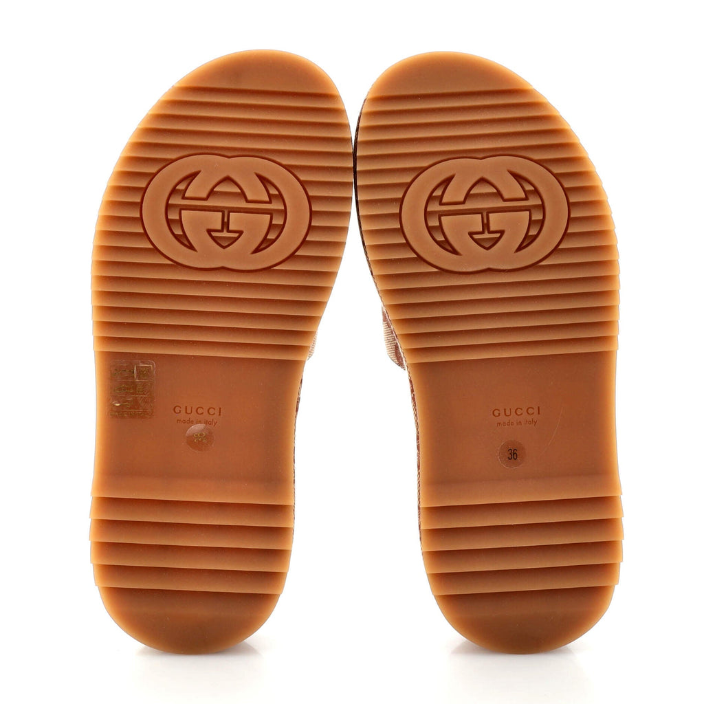 Women's Angelina Platform Slide Sandals GG Canvas