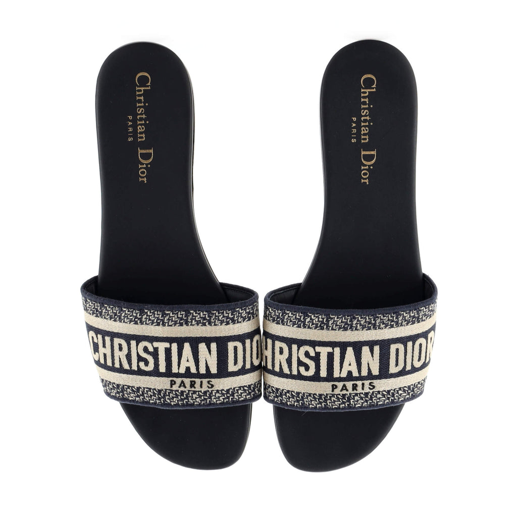 Women's Dway Flat Sandals Embroidered Canvas