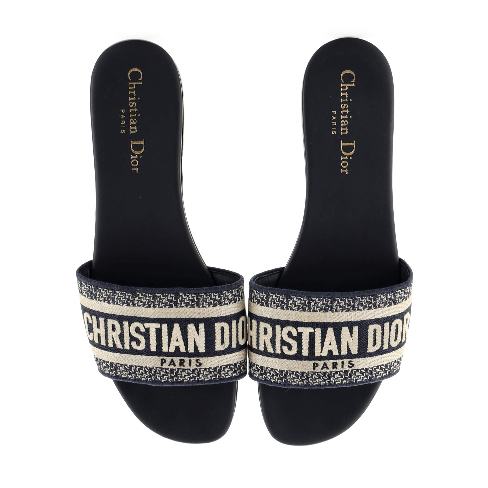 Women's Dway Flat Sandals Embroidered Canvas