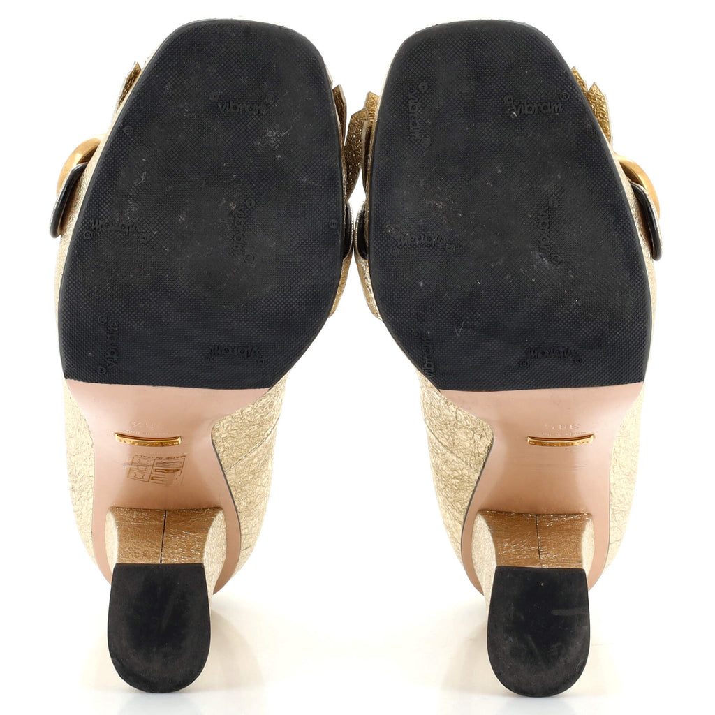 Women's GG Marmont Fringed Pumps Leather